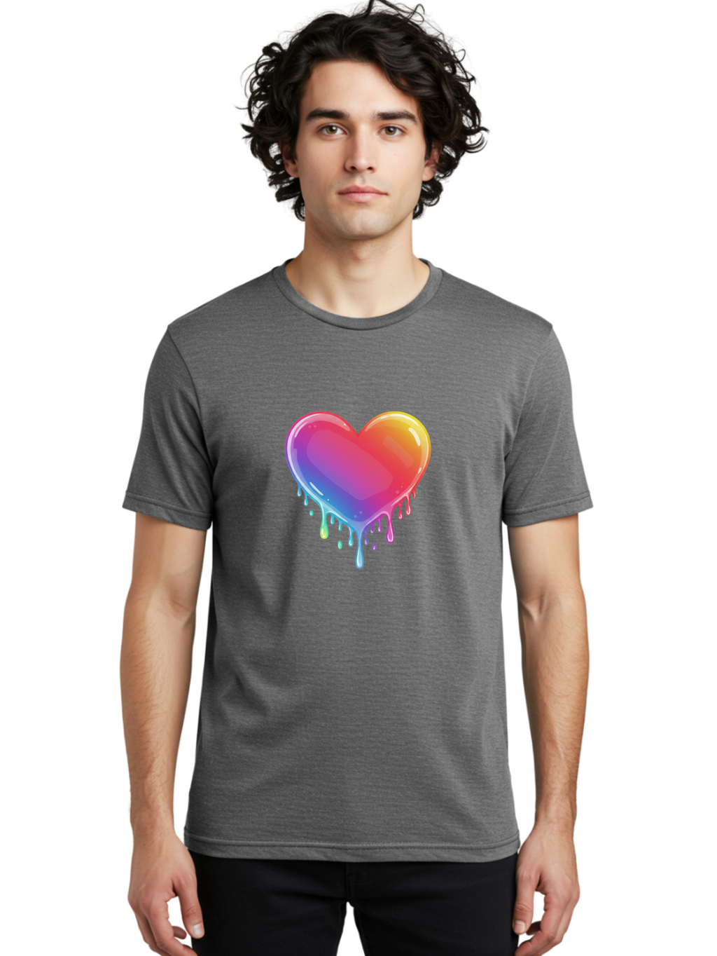 Melting-Heart-1 Men'S Graphic Tee, 100% Cotton, Comfortable Casual Summer Wear, Machine Washable, Vintage Camera, Old Camera, Antique Camera, Black Camera, Classic Photography, Photography Equipment, Nostalgic Device, Film Camera, Camera Art Baj574