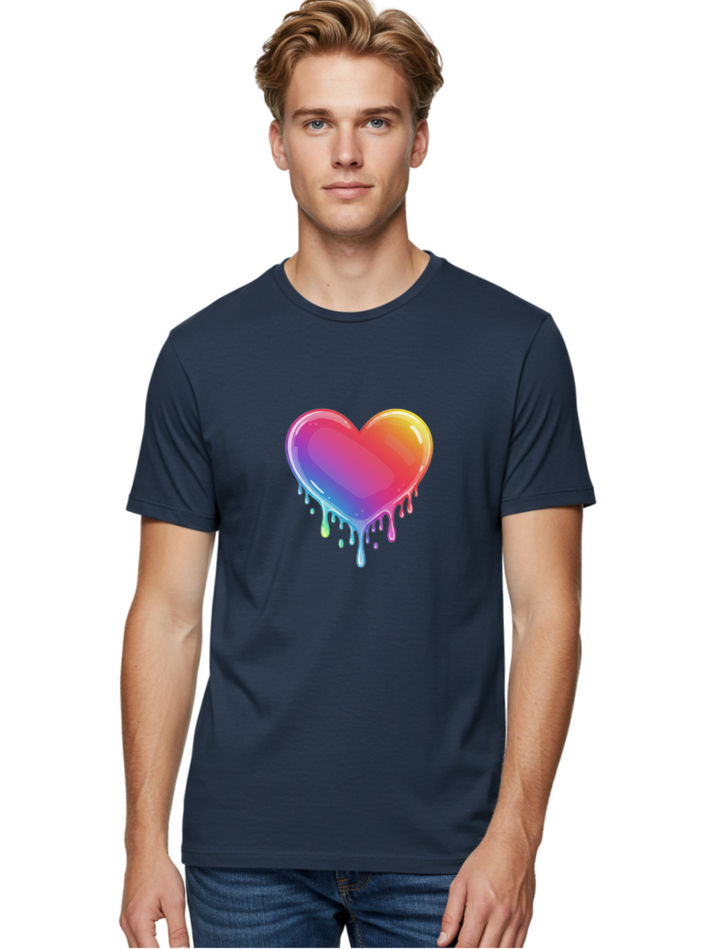 Melting-Heart-1 Men'S Graphic Tee, 100% Cotton, Comfortable Casual Summer Wear, Machine Washable, Vintage Camera, Old Camera, Antique Camera, Black Camera, Classic Photography, Photography Equipment, Nostalgic Device, Film Camera, Camera Art Baj574