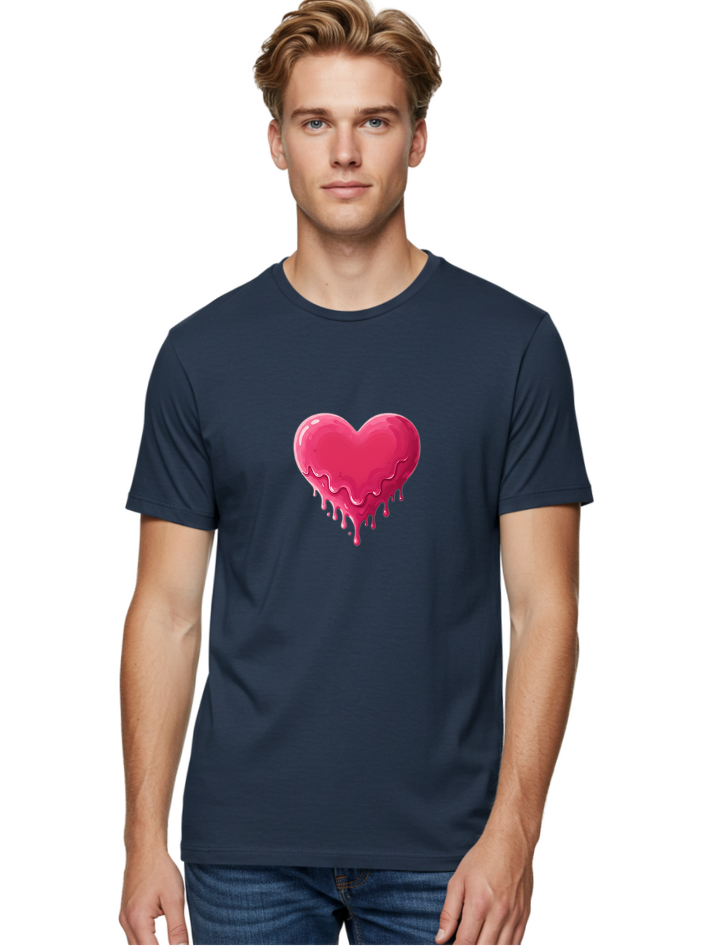 Melting-Heart-2 Men'S Graphic Tee, 100% Cotton, Comfortable Casual Summer Wear, Machine Washable, Vintage Camera, Old Camera, Antique Camera, Black Camera, Classic Photography, Photography Equipment, Nostalgic Device, Film Camera, Camera Art Baj580