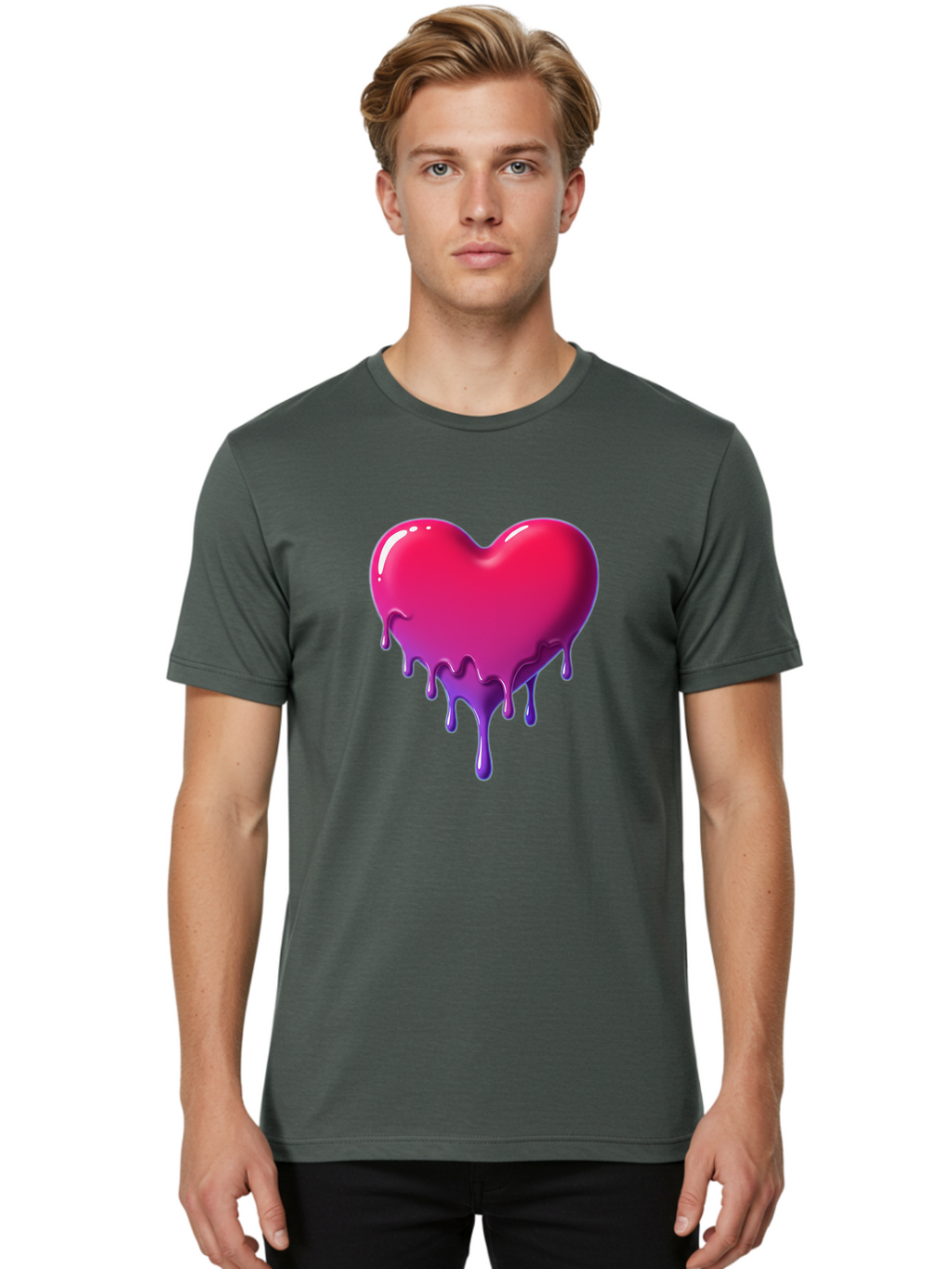 Melting-Heart-5 Men'S Graphic Tee, 100% Cotton, Comfortable Casual Summer Wear, Machine Washable, Vintage Camera, Old Camera, Antique Camera, Black Camera, Classic Photography, Photography Equipment, Nostalgic Device, Film Camera, Camera Art Baj583