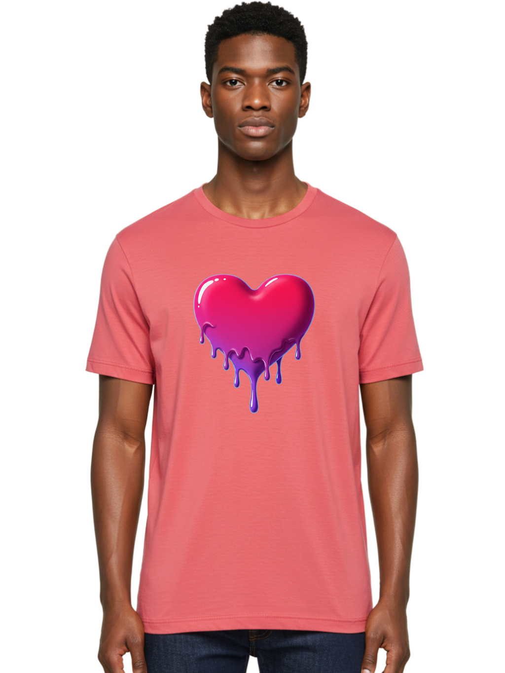 Melting-Heart-5 Men'S Graphic Tee, 100% Cotton, Comfortable Casual Summer Wear, Machine Washable, Vintage Camera, Old Camera, Antique Camera, Black Camera, Classic Photography, Photography Equipment, Nostalgic Device, Film Camera, Camera Art Baj583