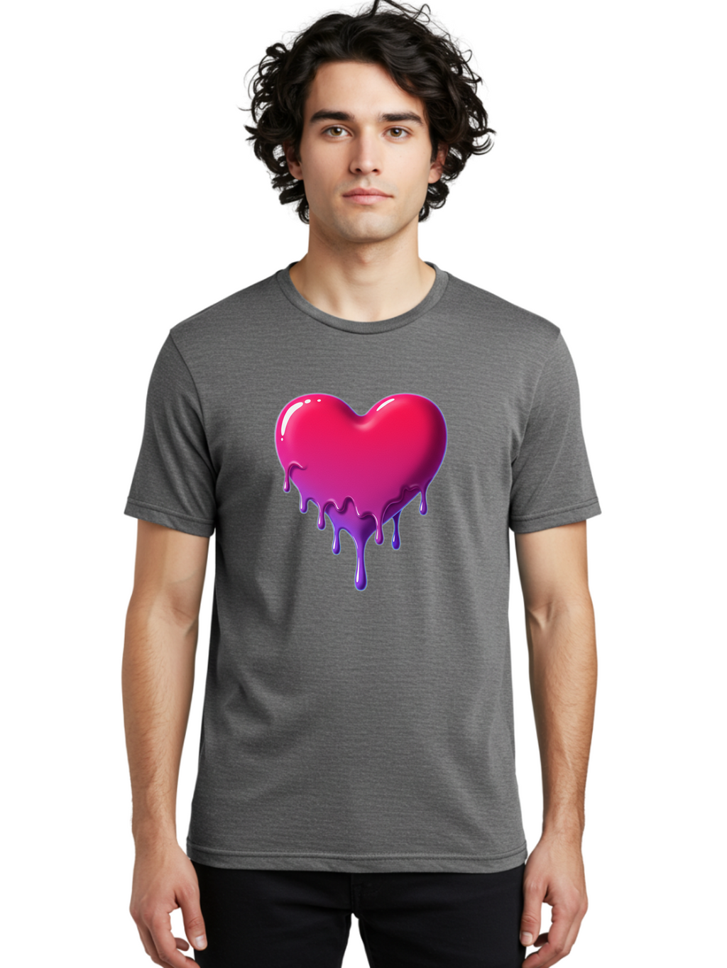 Melting-Heart-5 Men'S Graphic Tee, 100% Cotton, Comfortable Casual Summer Wear, Machine Washable, Vintage Camera, Old Camera, Antique Camera, Black Camera, Classic Photography, Photography Equipment, Nostalgic Device, Film Camera, Camera Art Baj583