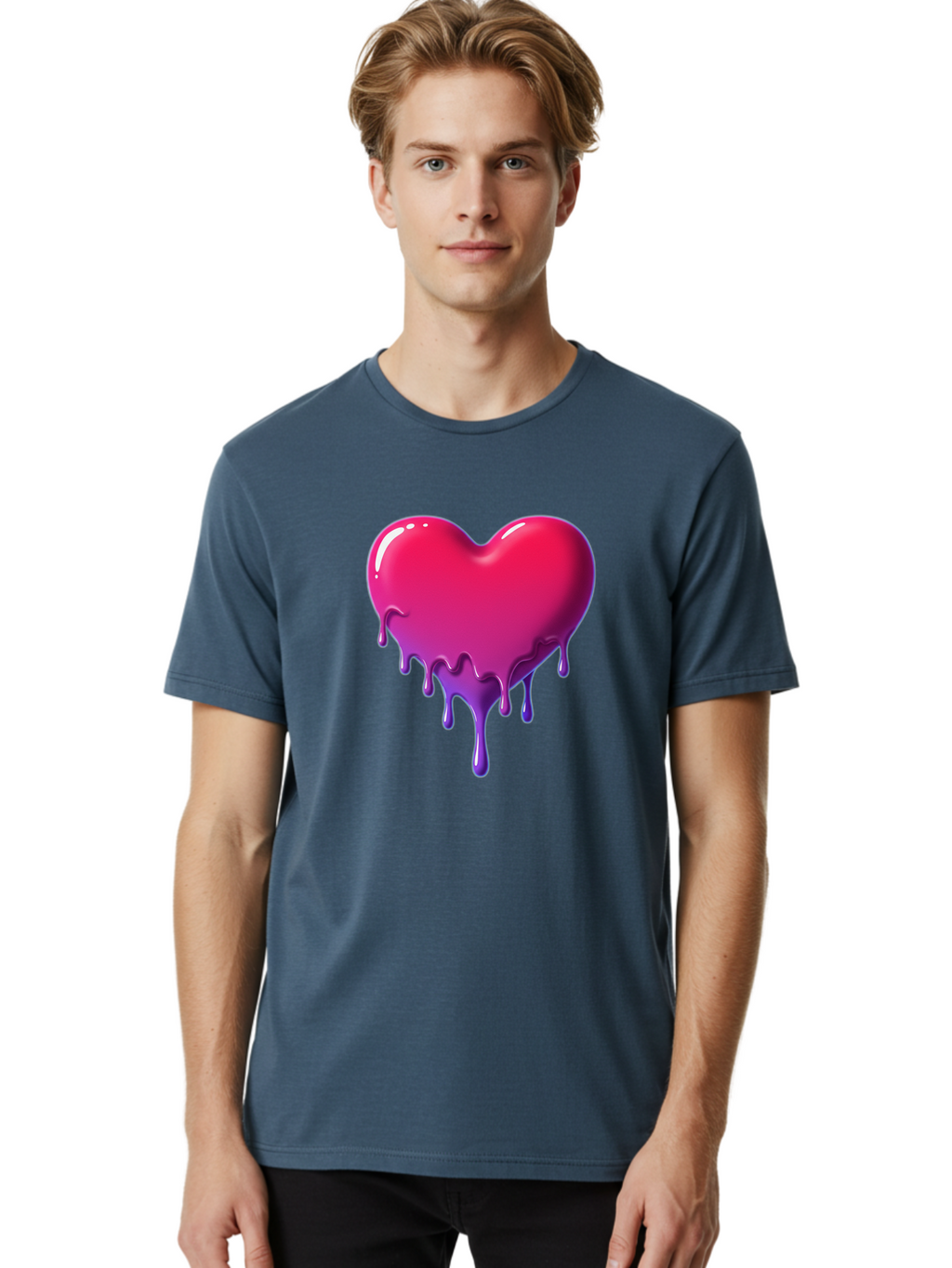 Melting-Heart-5 Men'S Graphic Tee, 100% Cotton, Comfortable Casual Summer Wear, Machine Washable, Vintage Camera, Old Camera, Antique Camera, Black Camera, Classic Photography, Photography Equipment, Nostalgic Device, Film Camera, Camera Art Baj583
