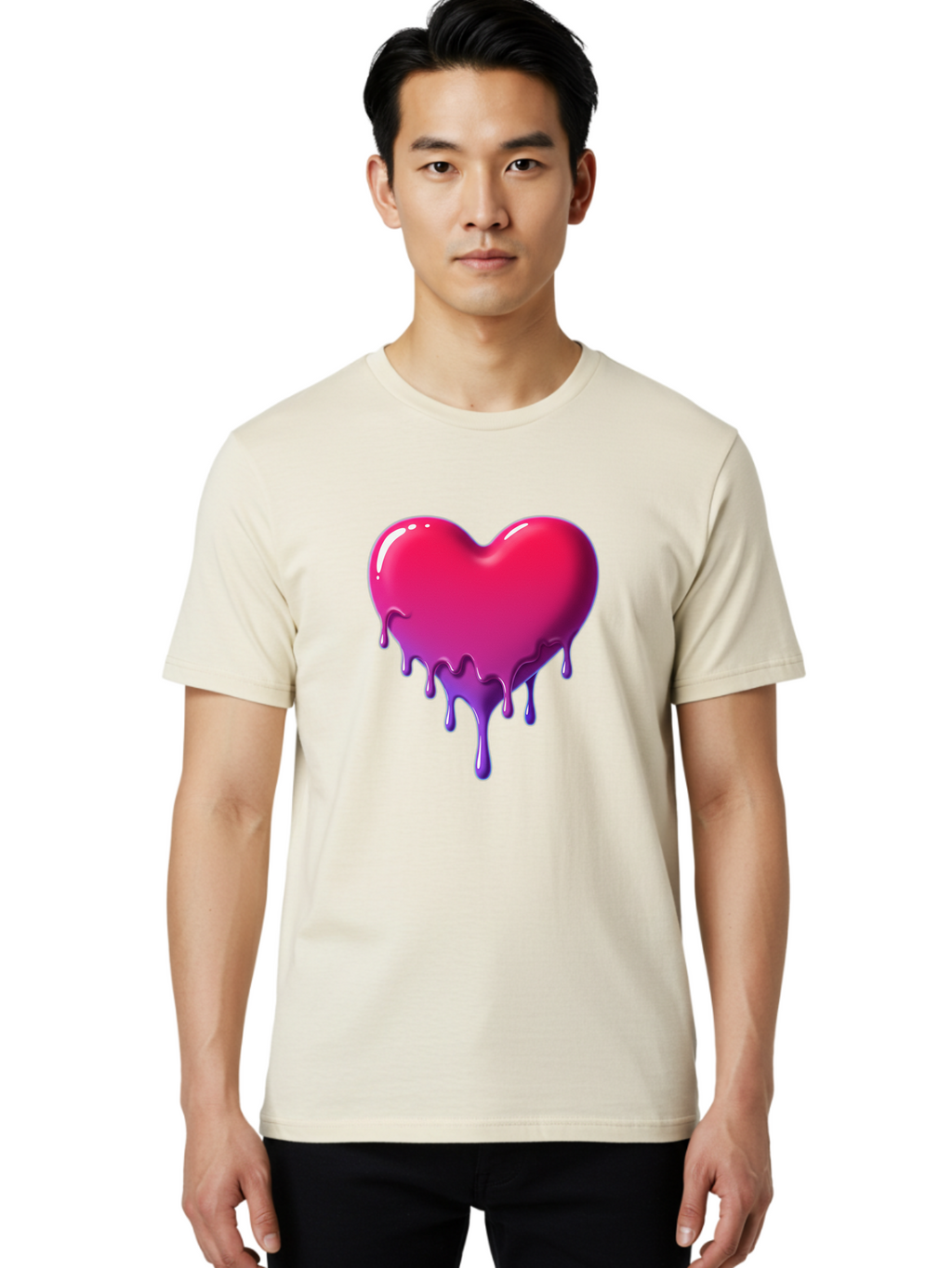 Melting-Heart-5 Men'S Graphic Tee, 100% Cotton, Comfortable Casual Summer Wear, Machine Washable, Vintage Camera, Old Camera, Antique Camera, Black Camera, Classic Photography, Photography Equipment, Nostalgic Device, Film Camera, Camera Art Baj583