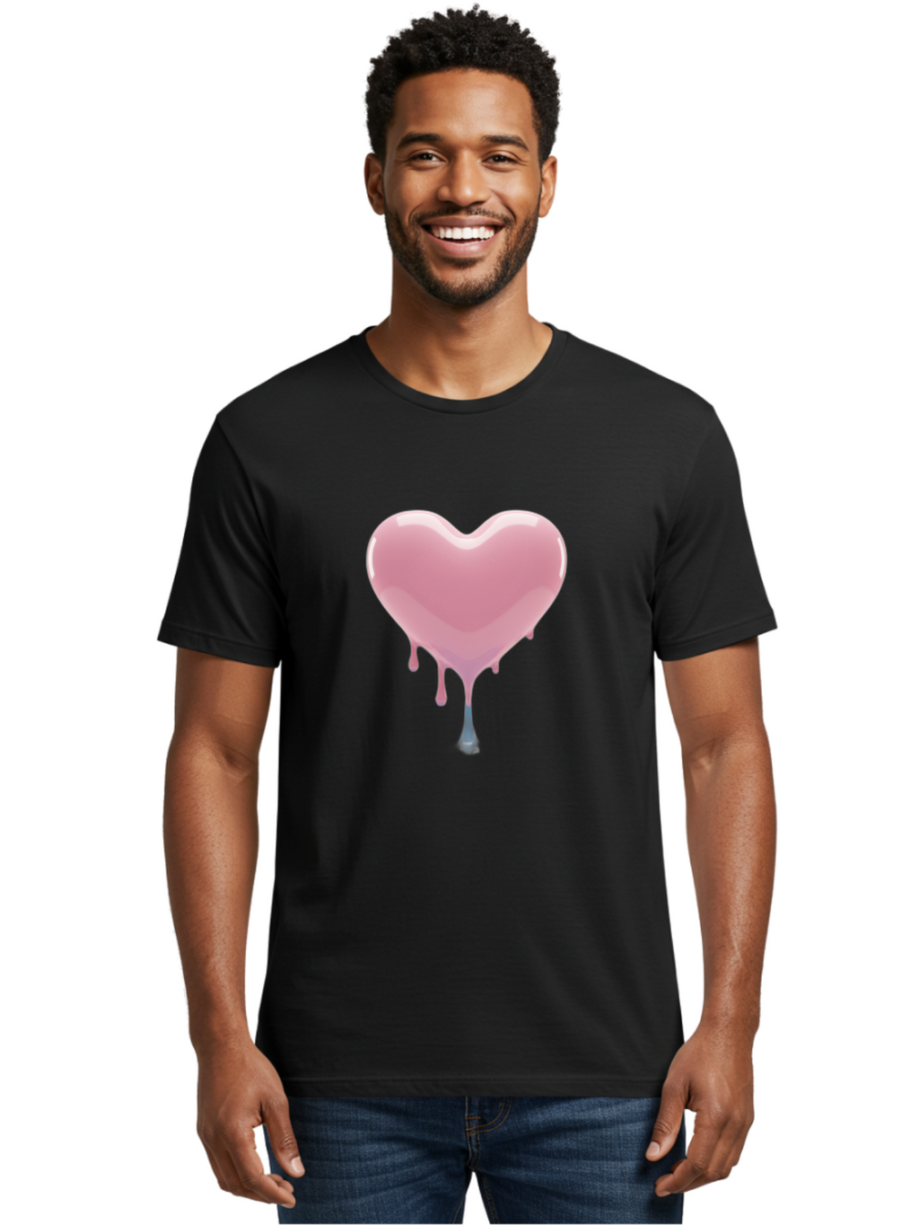 Melting-Heart-6 Men'S Graphic Tee, 100% Cotton, Comfortable Casual Summer Wear, Machine Washable, Vintage Camera, Old Camera, Antique Camera, Black Camera, Classic Photography, Photography Equipment, Nostalgic Device, Film Camera, Camera Art Baj584