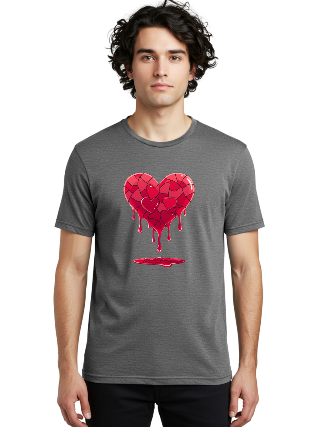 Melting-Heart-7 Men'S Graphic Tee, 100% Cotton, Comfortable Casual Summer Wear, Machine Washable, Vintage Camera, Old Camera, Antique Camera, Black Camera, Classic Photography, Photography Equipment, Nostalgic Device, Film Camera, Camera Art Baj585