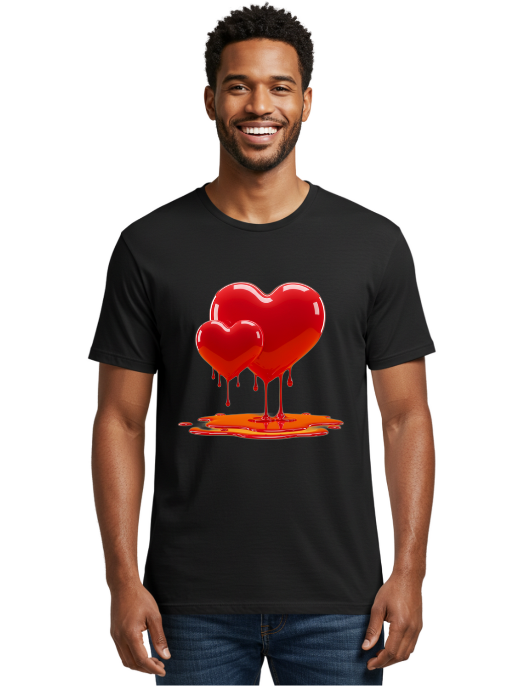 Melting-Heart-9 Men'S Graphic Tee, 100% Cotton, Comfortable Casual Summer Wear, Machine Washable, Vintage Camera, Old Camera, Antique Camera, Black Camera, Classic Photography, Photography Equipment, Nostalgic Device, Film Camera, Camera Art Baj587