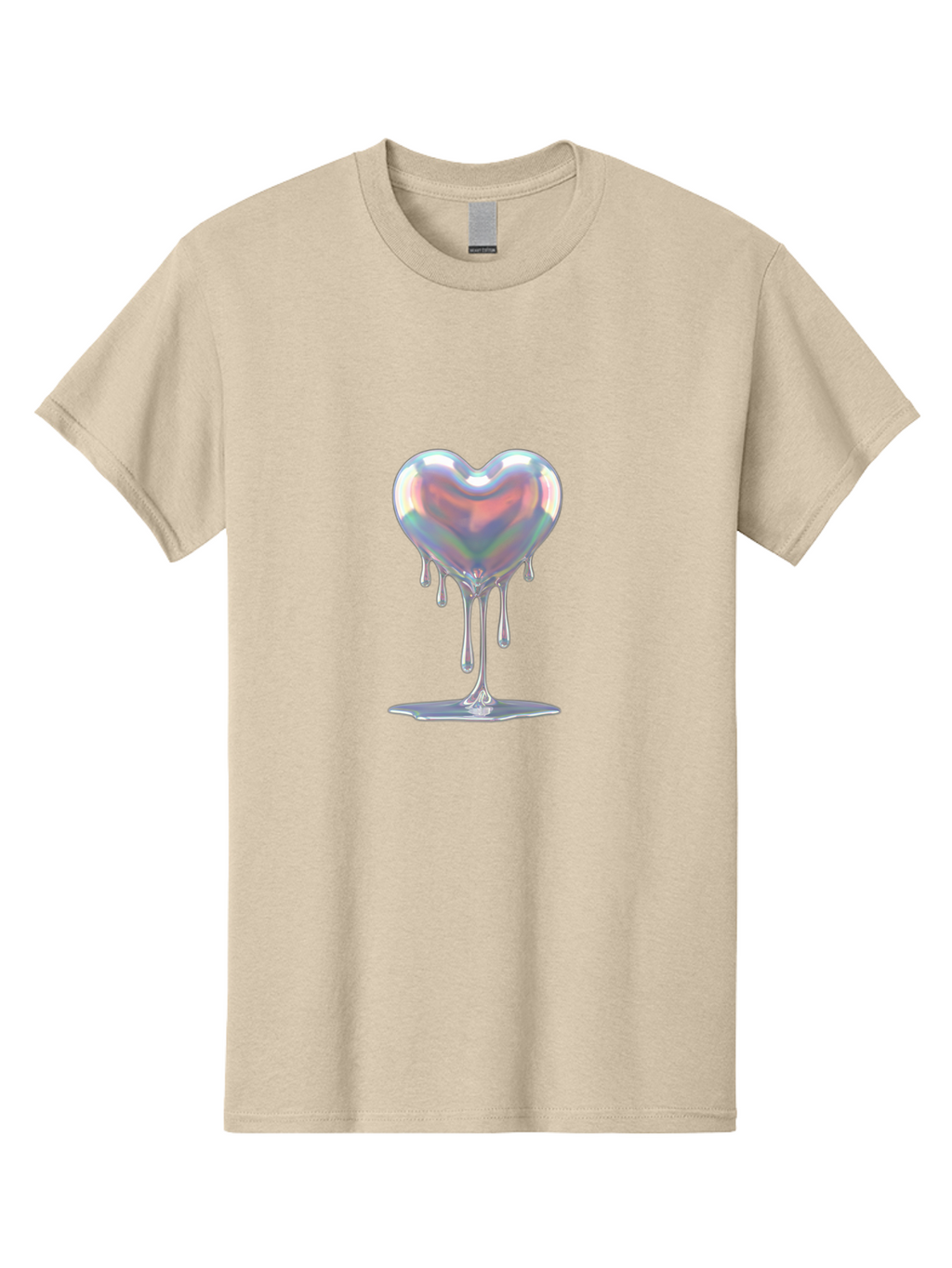 Melting-Holographic-Heart Men'S Graphic Tee, 100% Cotton, Comfortable Casual Summer Wear, Machine Washable, Vintage Camera, Old Camera, Antique Camera, Black Camera, Classic Photography, Photography Equipment, Nostalgic Device, Film Camera, Baj590