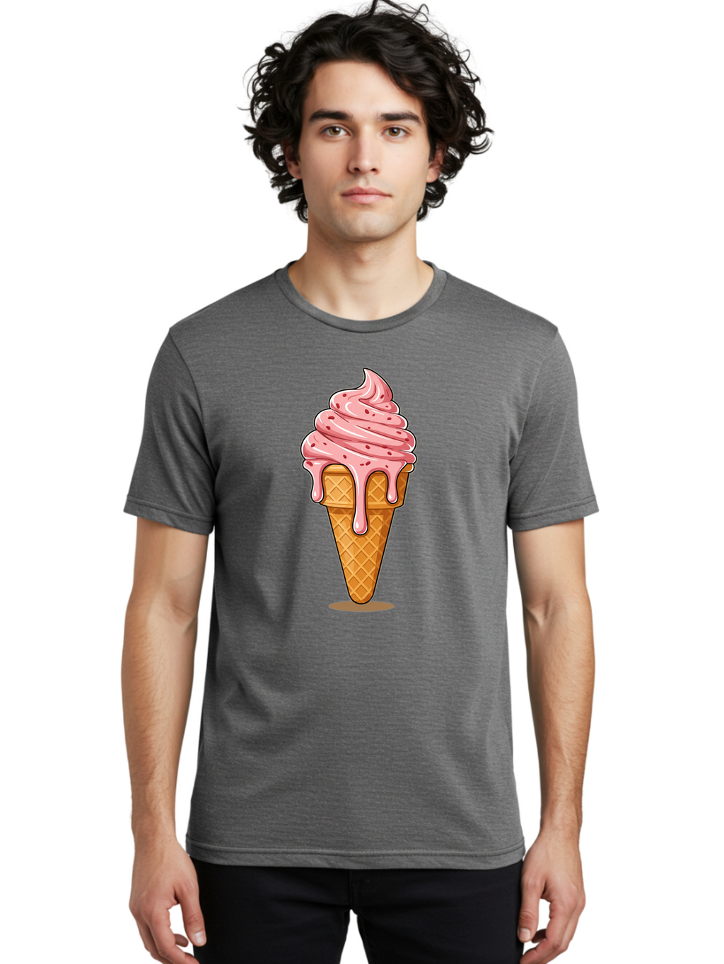 Melting-Ice-Cream Men'S Graphic Tee, 100% Cotton, Comfortable Casual Summer Wear, Machine Washable, Vintage Camera, Old Camera, Antique Camera, Black Camera, Classic Photography, Photography Equipment, Nostalgic Device, Film Camera, Camera Art Baj591