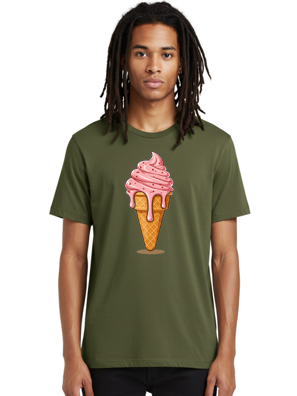 Melting-Ice-Cream Men'S Graphic Tee, 100% Cotton, Comfortable Casual Summer Wear, Machine Washable, Vintage Camera, Old Camera, Antique Camera, Black Camera, Classic Photography, Photography Equipment, Nostalgic Device, Film Camera, Camera Art Baj591