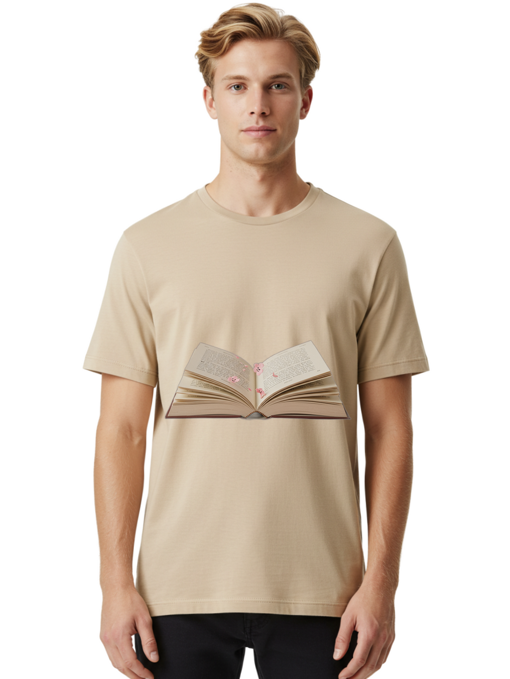 Open-Book-2 Men'S Graphic Tee, 100% Cotton, Comfortable Casual Summer Wear, Machine Washable, Vintage Camera, Old Camera, Antique Camera, Black Camera, Classic Photography, Photography Equipment, Nostalgic Device, Film Camera, Camera Art Baj598