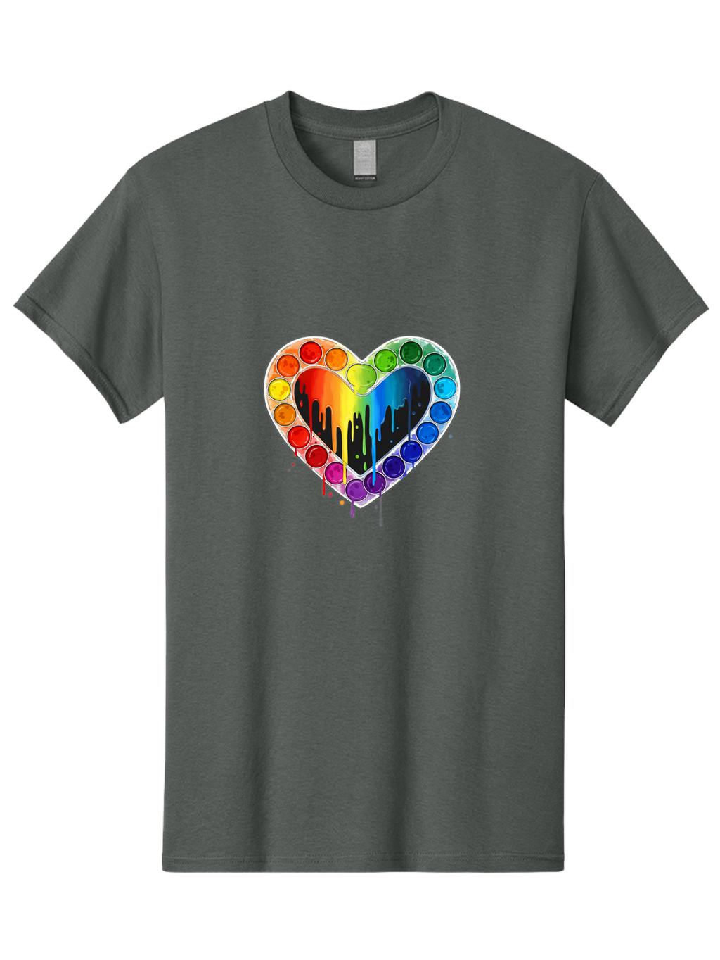 Paint-Palette-Heart Men'S Graphic Tee, 100% Cotton, Comfortable Casual Summer Wear, Machine Washable, Vintage Camera, Old Camera, Antique Camera, Black Camera, Classic Photography, Photography Equipment, Nostalgic Device, Film Camera, Baj607