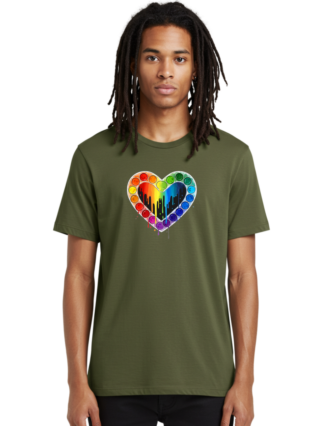 Paint-Palette-Heart Men'S Graphic Tee, 100% Cotton, Comfortable Casual Summer Wear, Machine Washable, Vintage Camera, Old Camera, Antique Camera, Black Camera, Classic Photography, Photography Equipment, Nostalgic Device, Film Camera, Baj607
