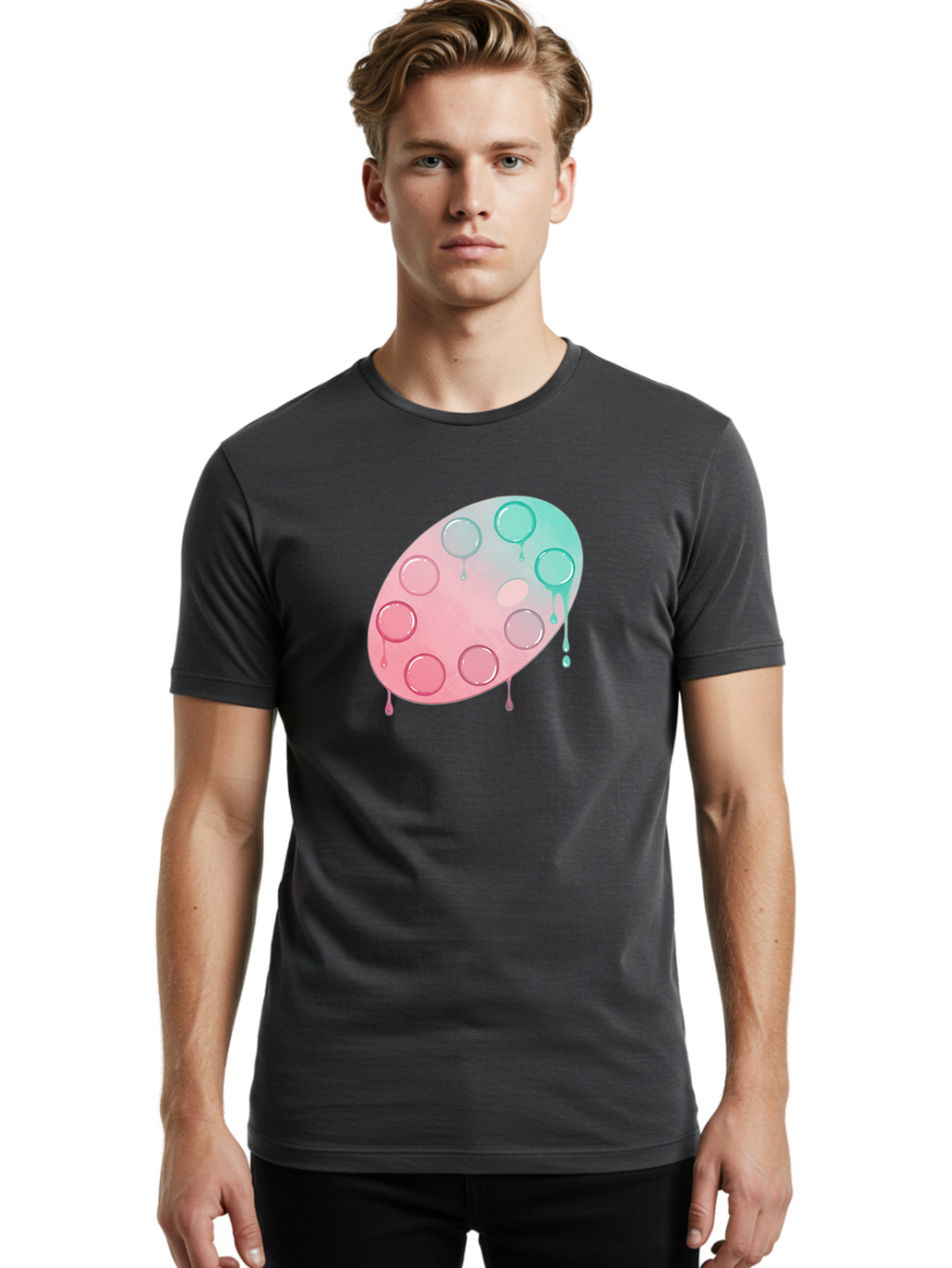 Paint-Palette Men'S Graphic Tee, 100% Cotton, Comfortable Casual Summer Wear, Machine Washable, Vintage Camera, Old Camera, Antique Camera, Black Camera, Classic Photography, Photography Equipment, Nostalgic Device, Film Camera, Camera Art Baj608