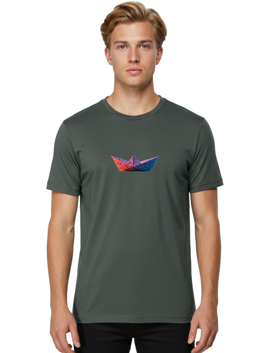 Paper-Boat Men'S Graphic Tee, 100% Cotton, Comfortable Casual Summer Wear, Machine Washable, Vintage Camera, Old Camera, Antique Camera, Black Camera, Classic Photography, Photography Equipment, Nostalgic Device, Film Camera, Camera Art Baj613