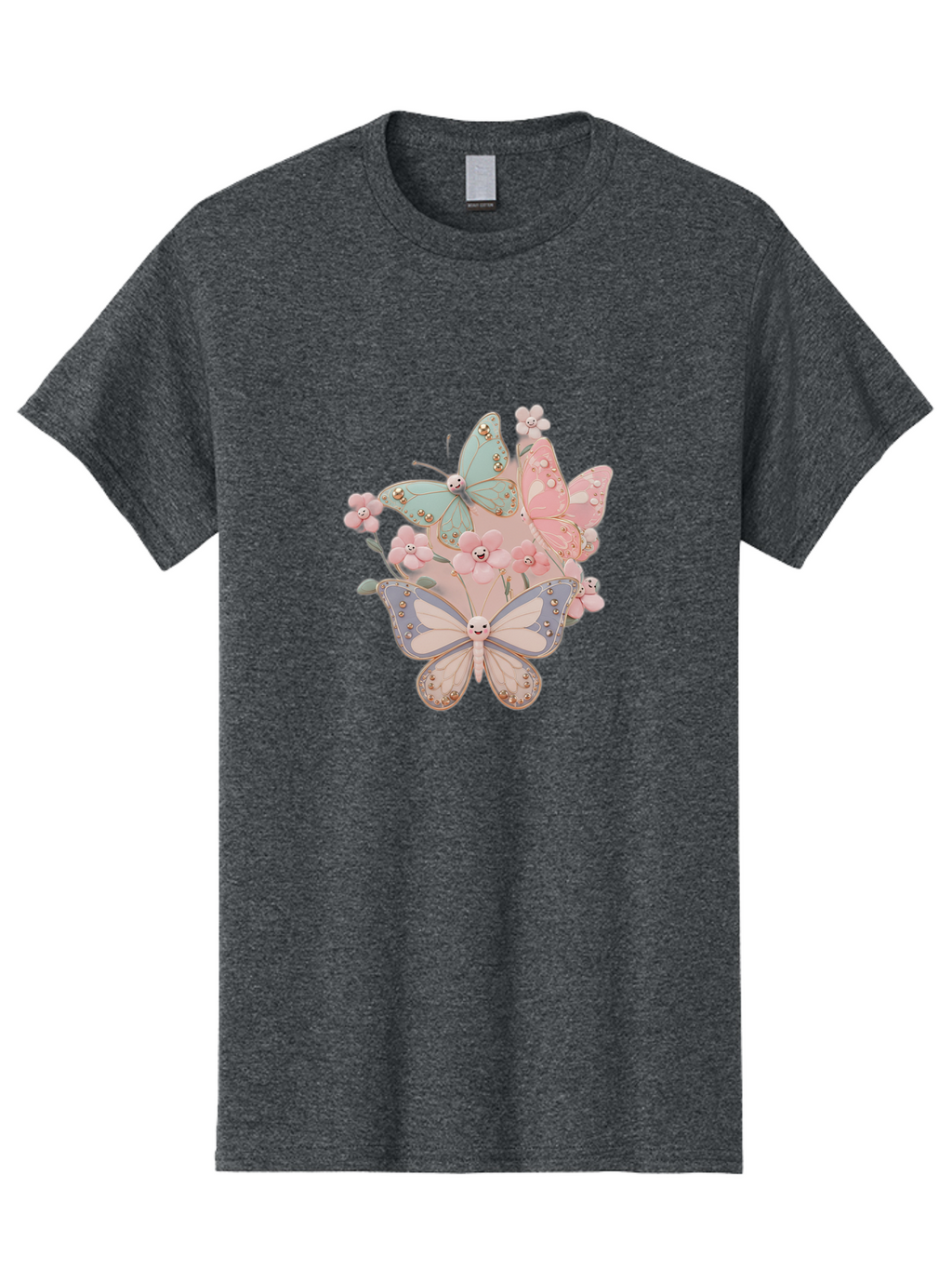 Pastel-Butterflies Men'S Graphic Tee, 100% Cotton, Comfortable Casual Summer Wear, Machine Washable, Vintage Camera, Old Camera, Antique Camera, Black Camera, Classic Photography, Photography Equipment, Nostalgic Device, Film Camera, Baj614