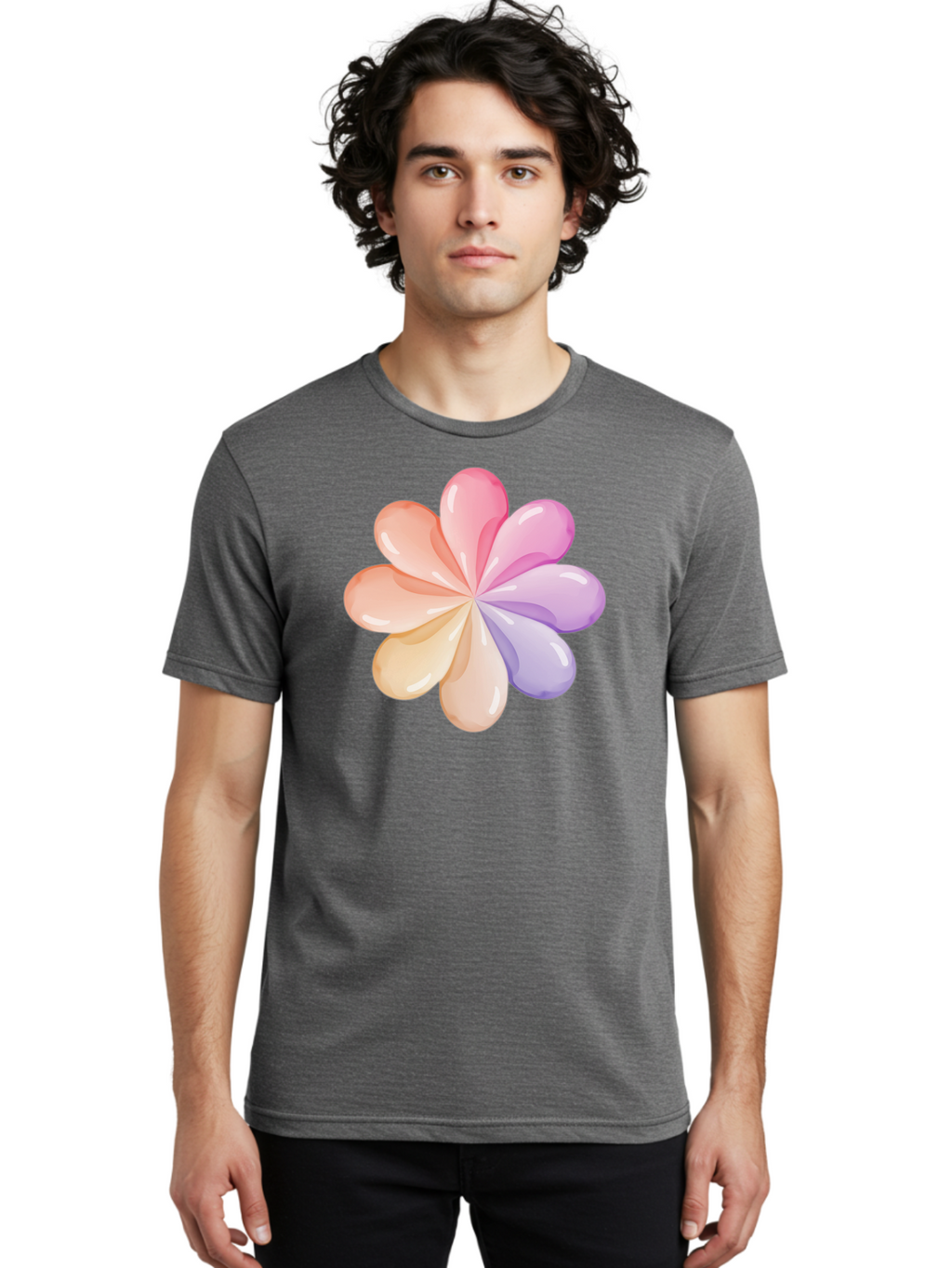 Pastel-Flower-1 Men'S Graphic Tee, 100% Cotton, Comfortable Casual Summer Wear, Machine Washable, Vintage Camera, Old Camera, Antique Camera, Black Camera, Classic Photography, Photography Equipment, Nostalgic Device, Film Camera, Camera Art Baj617