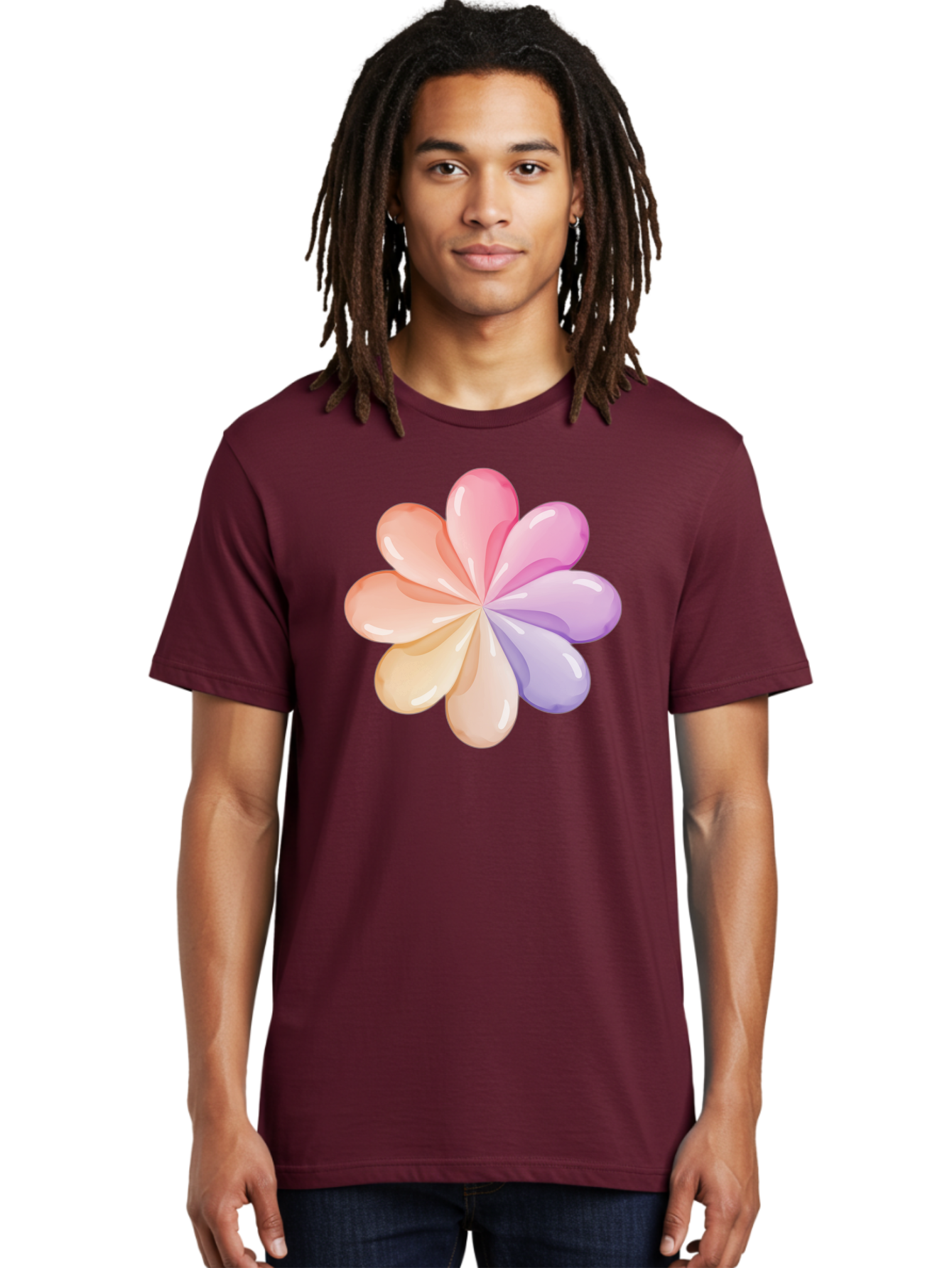 Pastel-Flower-1 Men'S Graphic Tee, 100% Cotton, Comfortable Casual Summer Wear, Machine Washable, Vintage Camera, Old Camera, Antique Camera, Black Camera, Classic Photography, Photography Equipment, Nostalgic Device, Film Camera, Camera Art Baj617