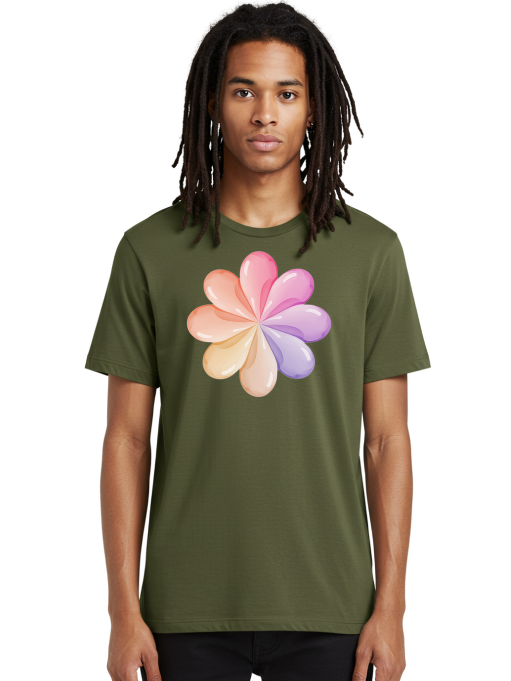 Pastel-Flower-1 Men'S Graphic Tee, 100% Cotton, Comfortable Casual Summer Wear, Machine Washable, Vintage Camera, Old Camera, Antique Camera, Black Camera, Classic Photography, Photography Equipment, Nostalgic Device, Film Camera, Camera Art Baj617