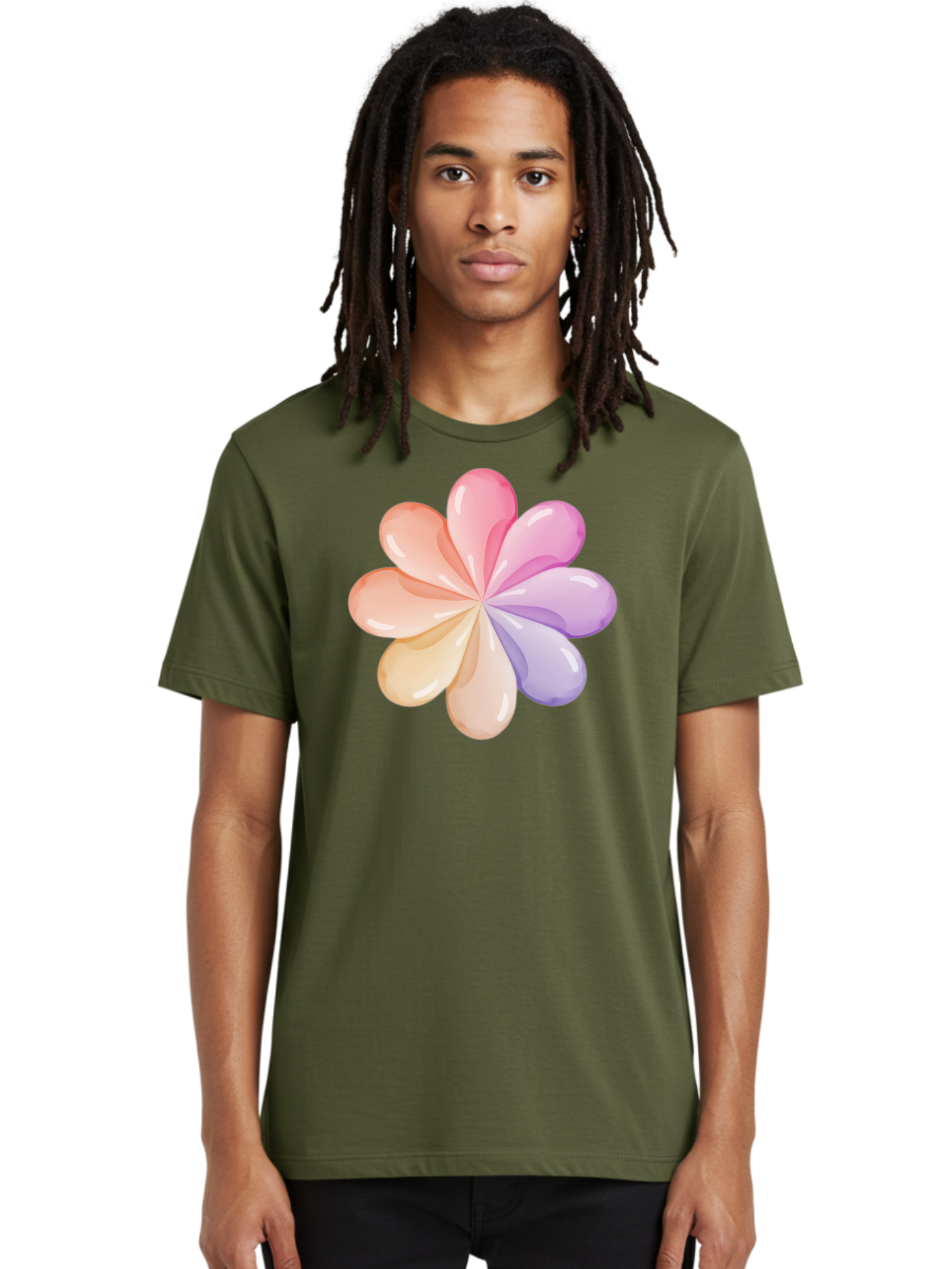 Pastel-Flower-1 Men'S Graphic Tee, 100% Cotton, Comfortable Casual Summer Wear, Machine Washable, Vintage Camera, Old Camera, Antique Camera, Black Camera, Classic Photography, Photography Equipment, Nostalgic Device, Film Camera, Camera Art Baj617