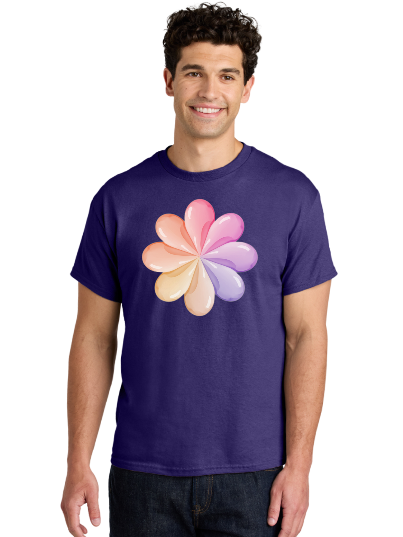 Pastel-Flower-1 Men'S Graphic Tee, 100% Cotton, Comfortable Casual Summer Wear, Machine Washable, Vintage Camera, Old Camera, Antique Camera, Black Camera, Classic Photography, Photography Equipment, Nostalgic Device, Film Camera, Camera Art Baj617