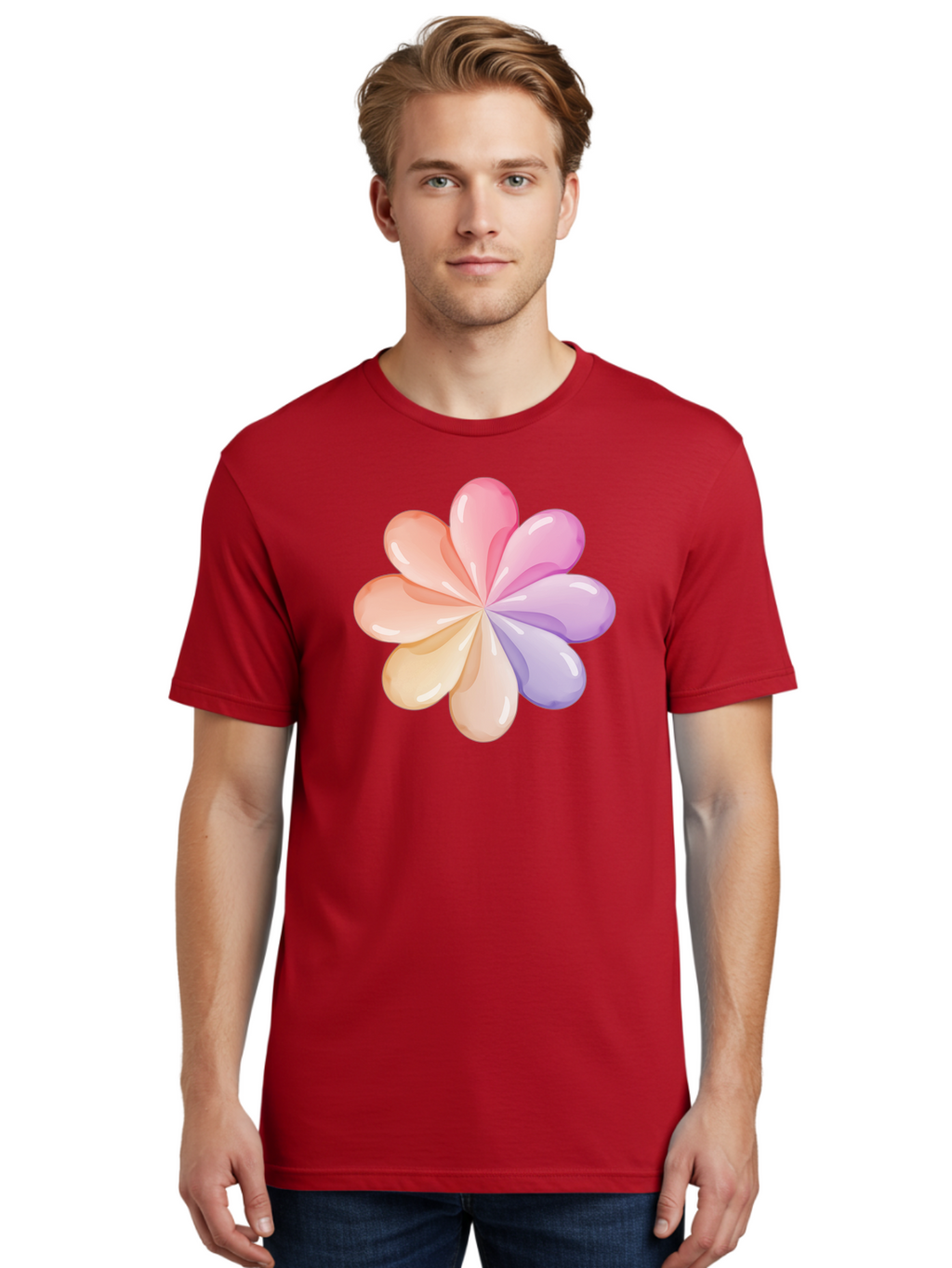 Pastel-Flower-1 Men'S Graphic Tee, 100% Cotton, Comfortable Casual Summer Wear, Machine Washable, Vintage Camera, Old Camera, Antique Camera, Black Camera, Classic Photography, Photography Equipment, Nostalgic Device, Film Camera, Camera Art Baj617