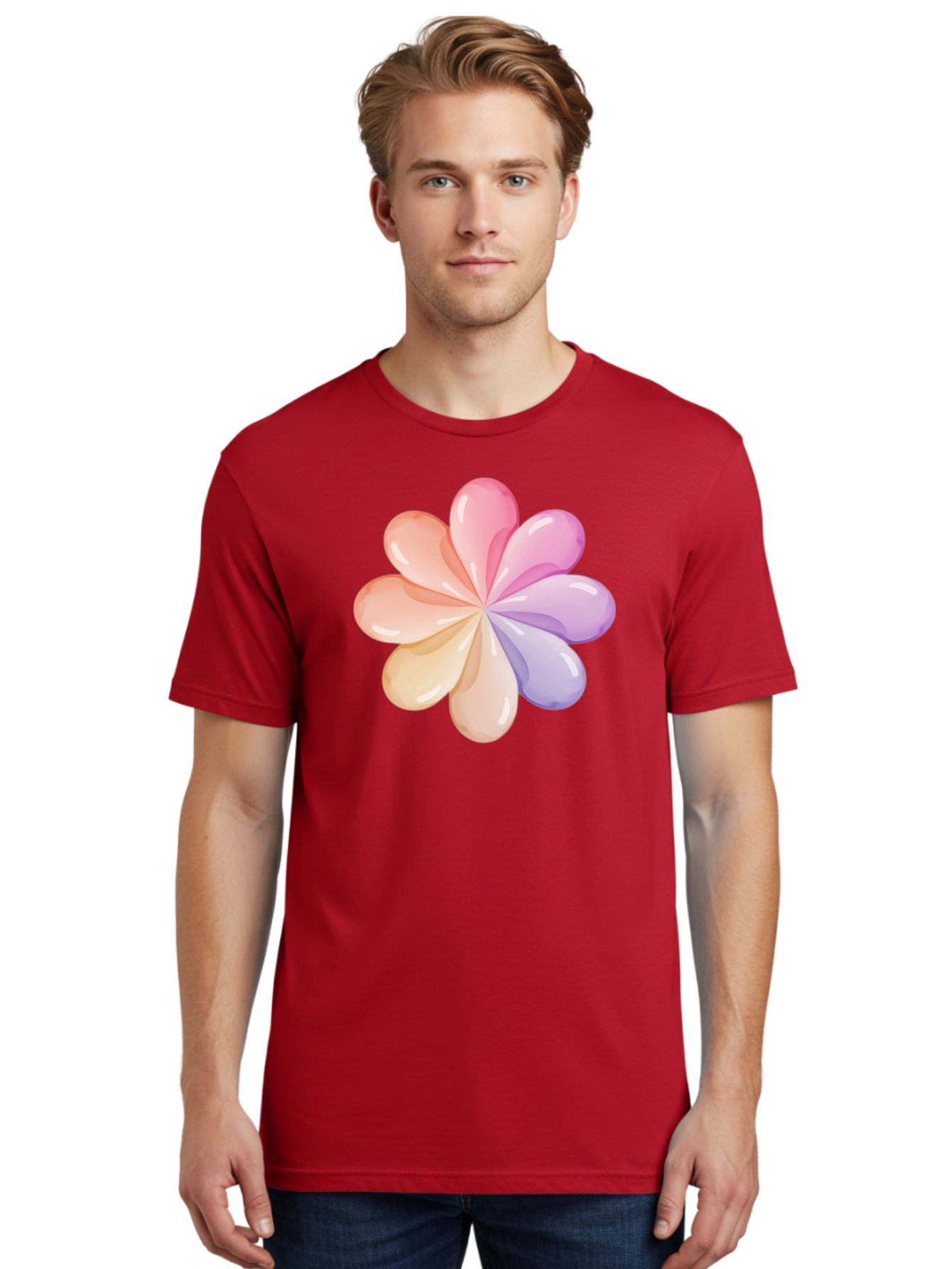 Pastel-Flower-1 Men'S Graphic Tee, 100% Cotton, Comfortable Casual Summer Wear, Machine Washable, Vintage Camera, Old Camera, Antique Camera, Black Camera, Classic Photography, Photography Equipment, Nostalgic Device, Film Camera, Camera Art Baj617