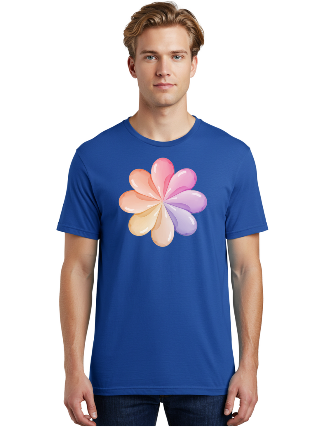 Pastel-Flower-1 Men'S Graphic Tee, 100% Cotton, Comfortable Casual Summer Wear, Machine Washable, Vintage Camera, Old Camera, Antique Camera, Black Camera, Classic Photography, Photography Equipment, Nostalgic Device, Film Camera, Camera Art Baj617