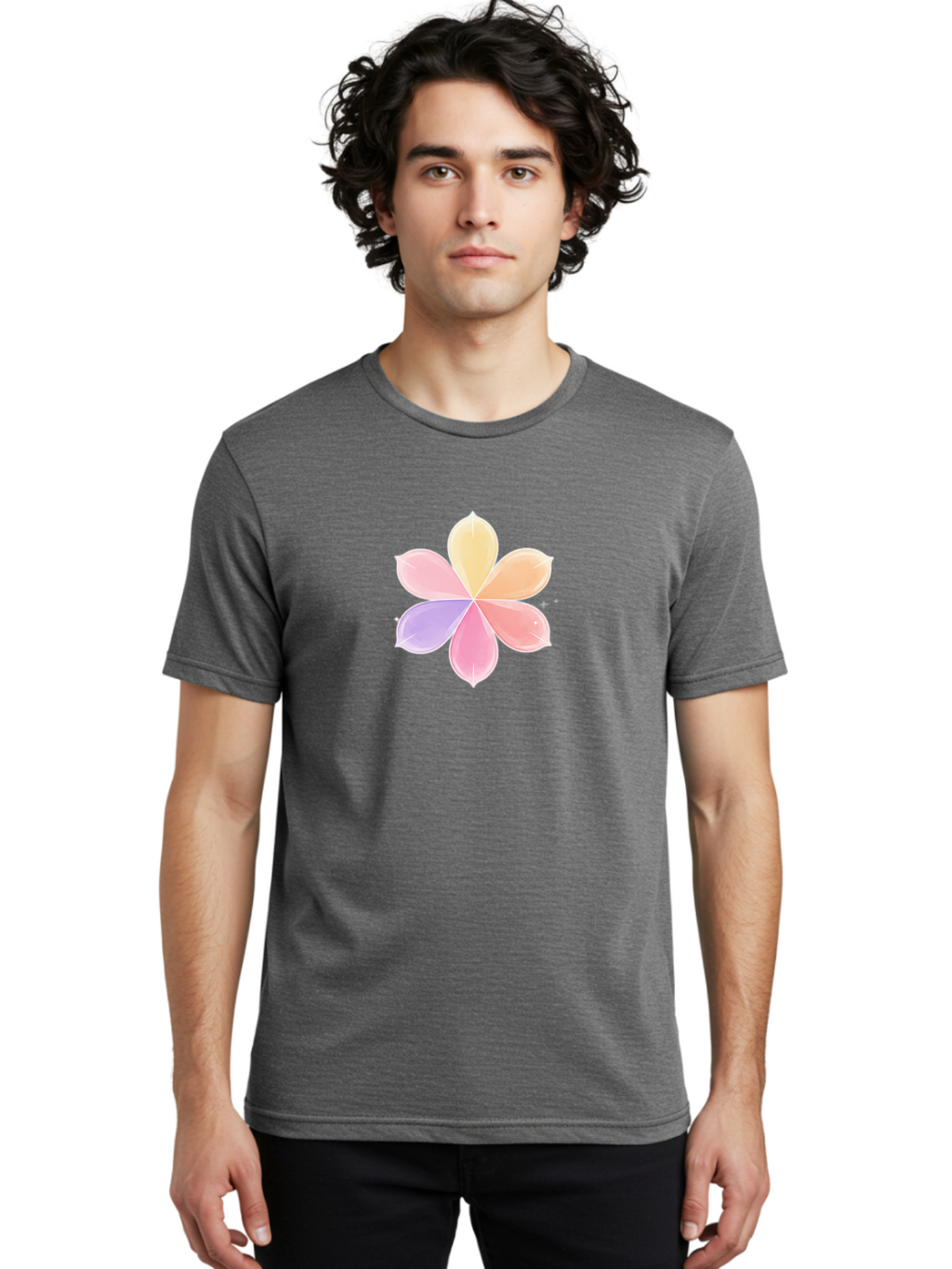 Pastel-Flower Men'S Graphic Tee, 100% Cotton, Comfortable Casual Summer Wear, Machine Washable, Vintage Camera, Old Camera, Antique Camera, Black Camera, Classic Photography, Photography Equipment, Nostalgic Device, Film Camera, Camera Art Baj618