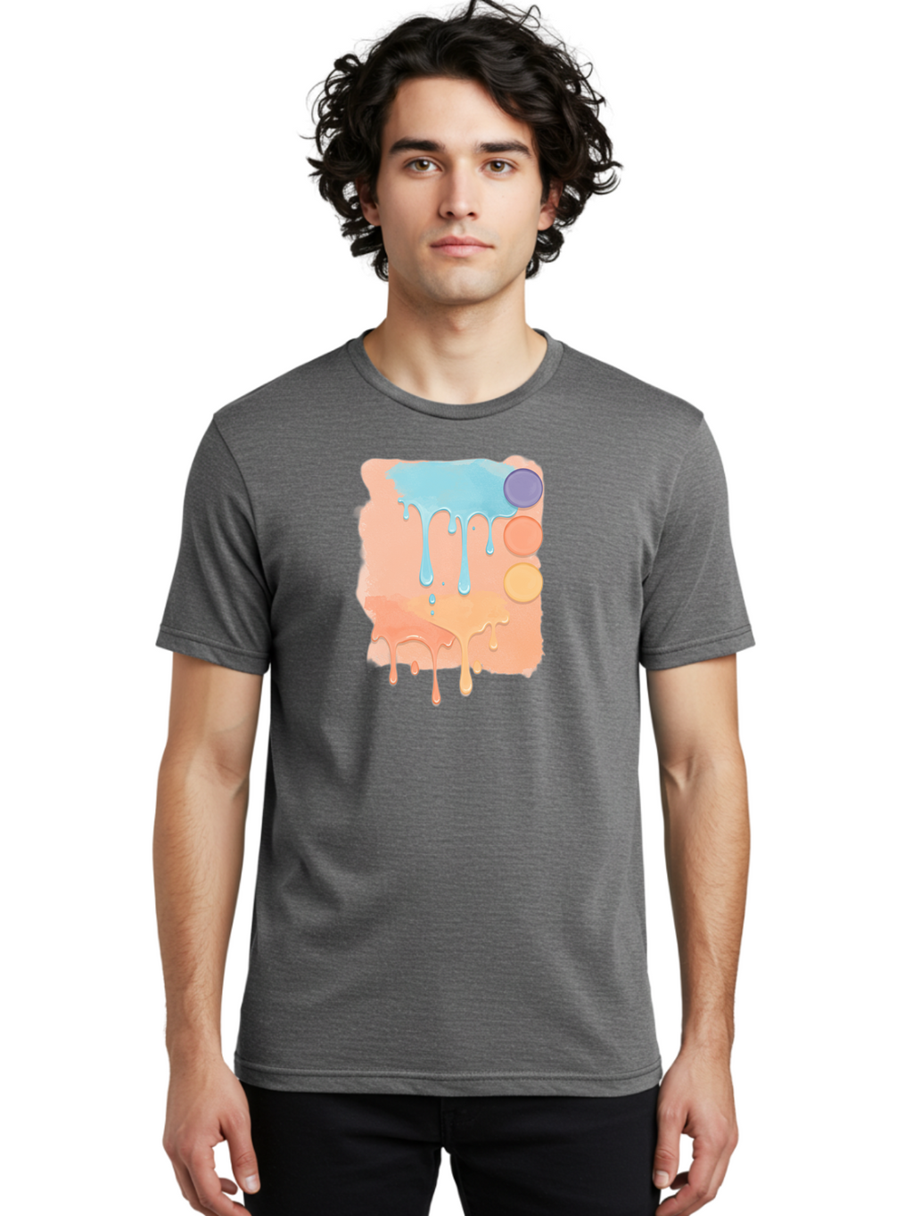 Pastel-Paint-Splash Men'S Graphic Tee, 100% Cotton, Comfortable Casual Summer Wear, Machine Washable, Vintage Camera, Old Camera, Antique Camera, Black Camera, Classic Photography, Photography Equipment, Nostalgic Device, Film Camera, Baj619