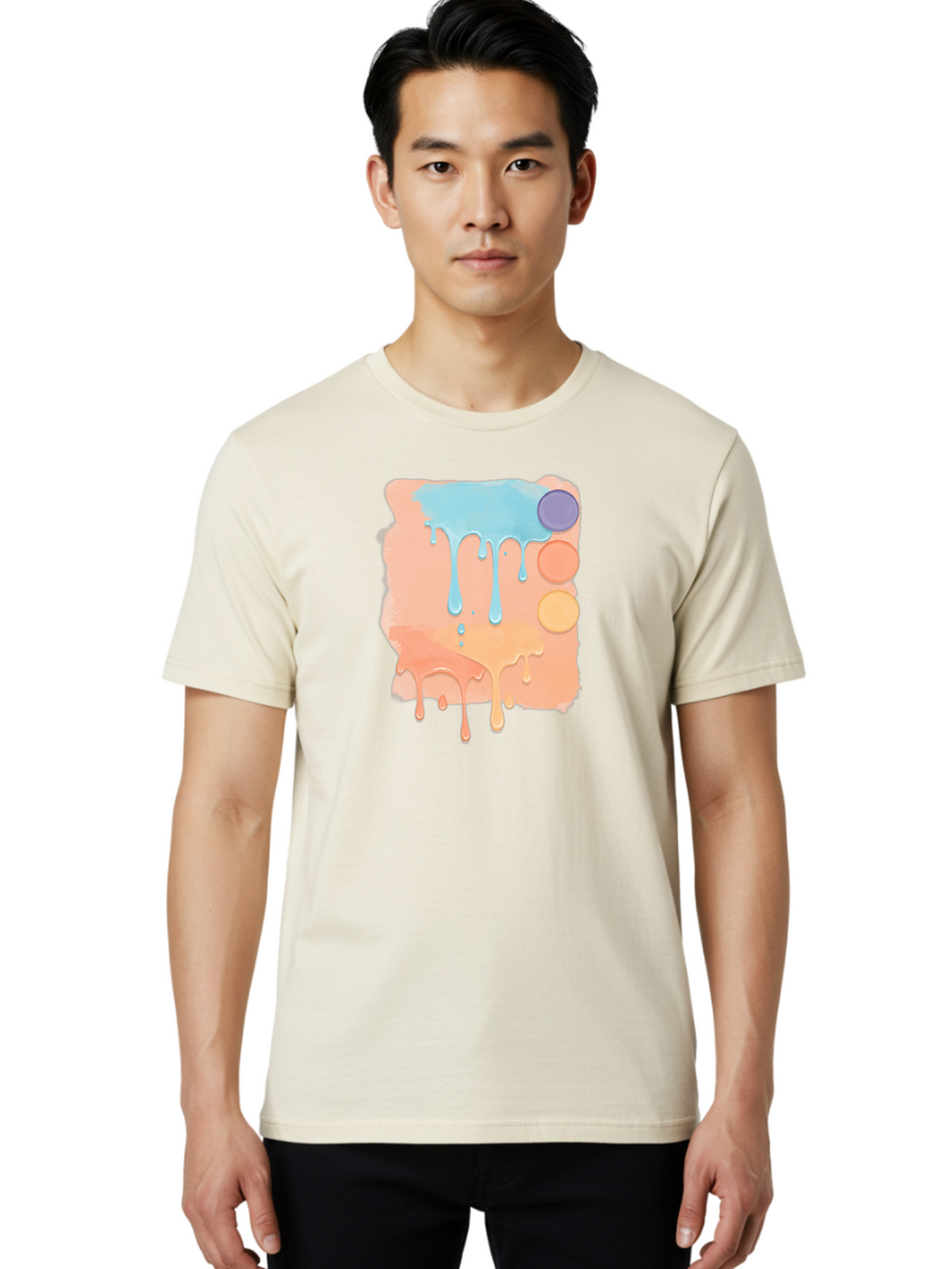 Pastel-Paint-Splash Men'S Graphic Tee, 100% Cotton, Comfortable Casual Summer Wear, Machine Washable, Vintage Camera, Old Camera, Antique Camera, Black Camera, Classic Photography, Photography Equipment, Nostalgic Device, Film Camera, Baj619