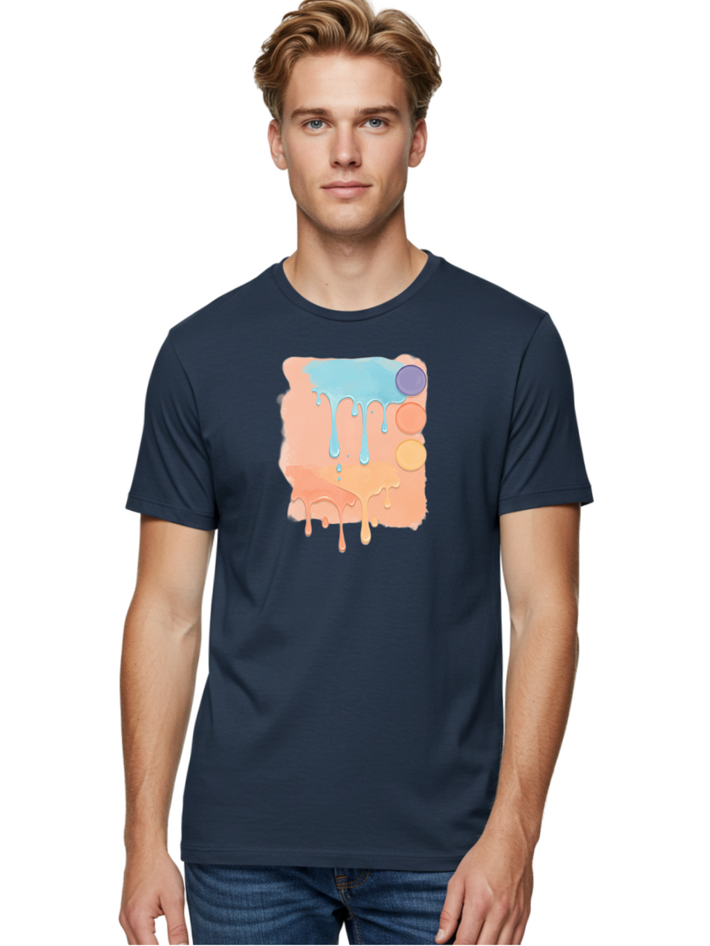 Pastel-Paint-Splash Men'S Graphic Tee, 100% Cotton, Comfortable Casual Summer Wear, Machine Washable, Vintage Camera, Old Camera, Antique Camera, Black Camera, Classic Photography, Photography Equipment, Nostalgic Device, Film Camera, Baj619