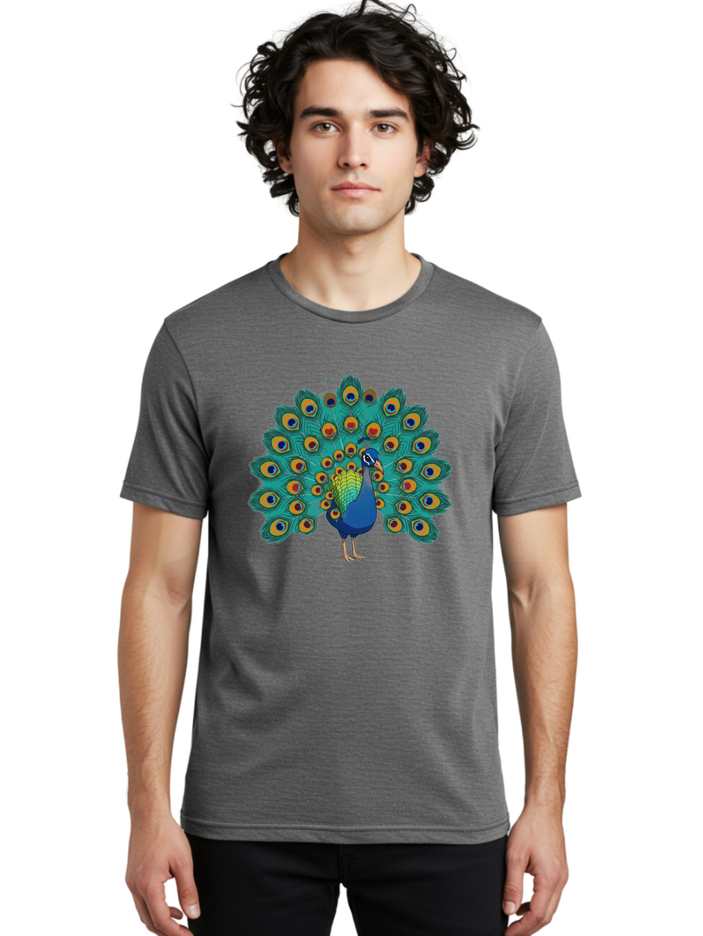 Peacock-4 Men'S Graphic Tee, 100% Cotton, Comfortable Casual Summer Wear, Machine Washable, Vintage Camera, Old Camera, Antique Camera, Black Camera, Classic Photography, Photography Equipment, Nostalgic Device, Film Camera, Camera Art Baj623