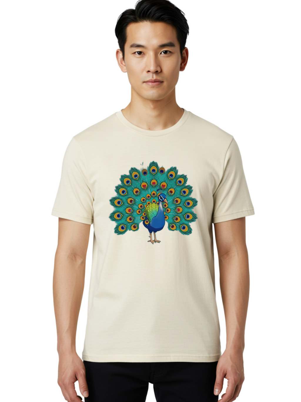 Peacock-4 Men'S Graphic Tee, 100% Cotton, Comfortable Casual Summer Wear, Machine Washable, Vintage Camera, Old Camera, Antique Camera, Black Camera, Classic Photography, Photography Equipment, Nostalgic Device, Film Camera, Camera Art Baj623