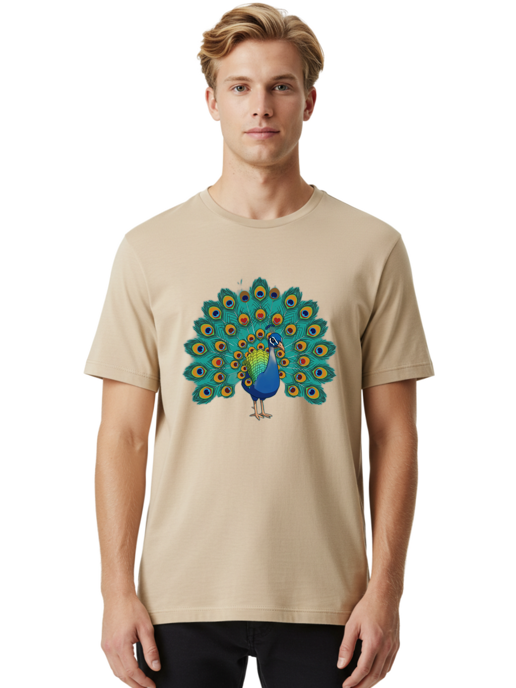Peacock-4 Men'S Graphic Tee, 100% Cotton, Comfortable Casual Summer Wear, Machine Washable, Vintage Camera, Old Camera, Antique Camera, Black Camera, Classic Photography, Photography Equipment, Nostalgic Device, Film Camera, Camera Art Baj623
