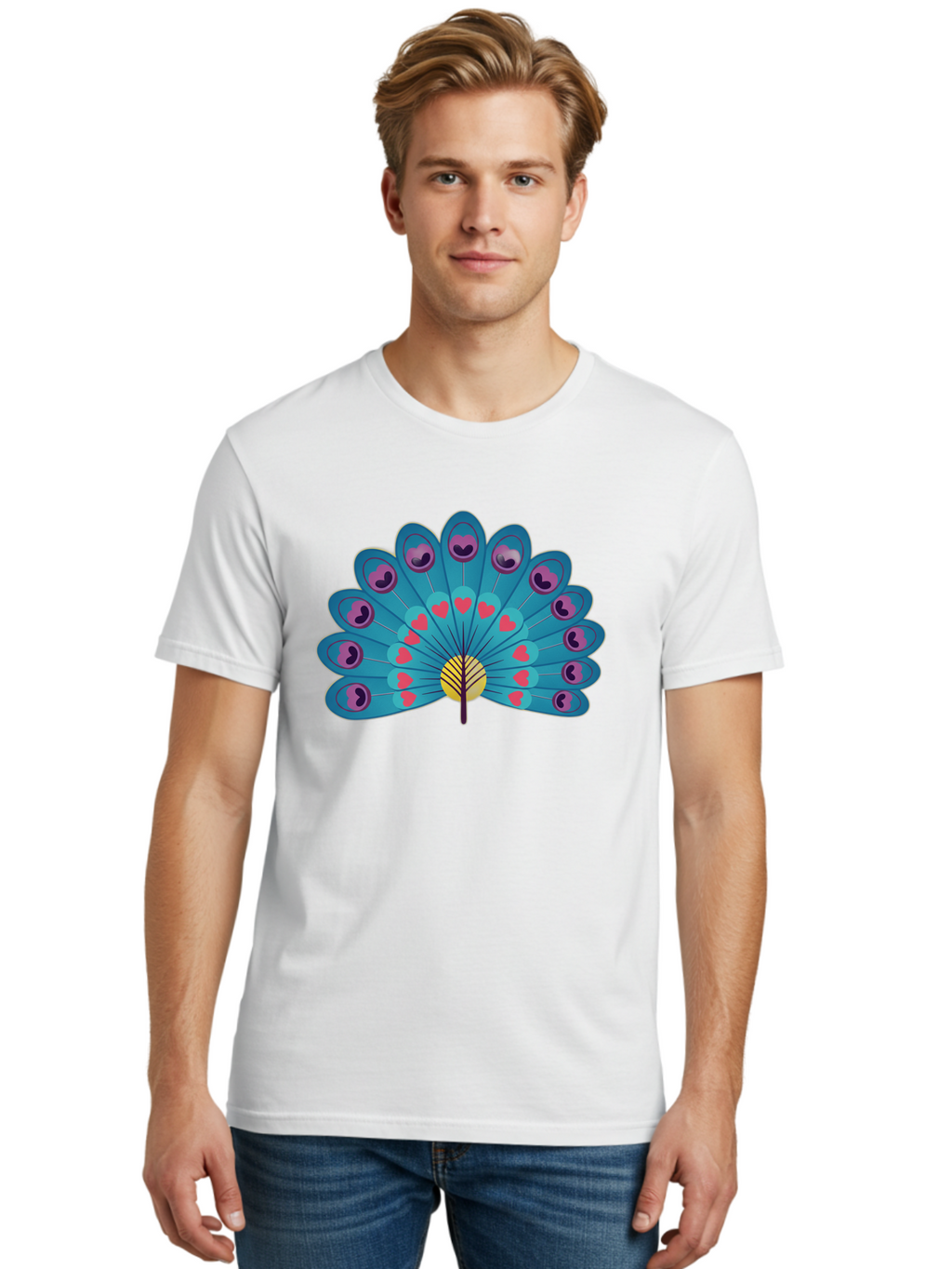 Peacock-Feather Men'S Graphic Tee, 100% Cotton, Comfortable Casual Summer Wear, Machine Washable, Vintage Camera, Old Camera, Antique Camera, Black Camera, Classic Photography, Photography Equipment, Nostalgic Device, Film Camera, Camera Art Baj628