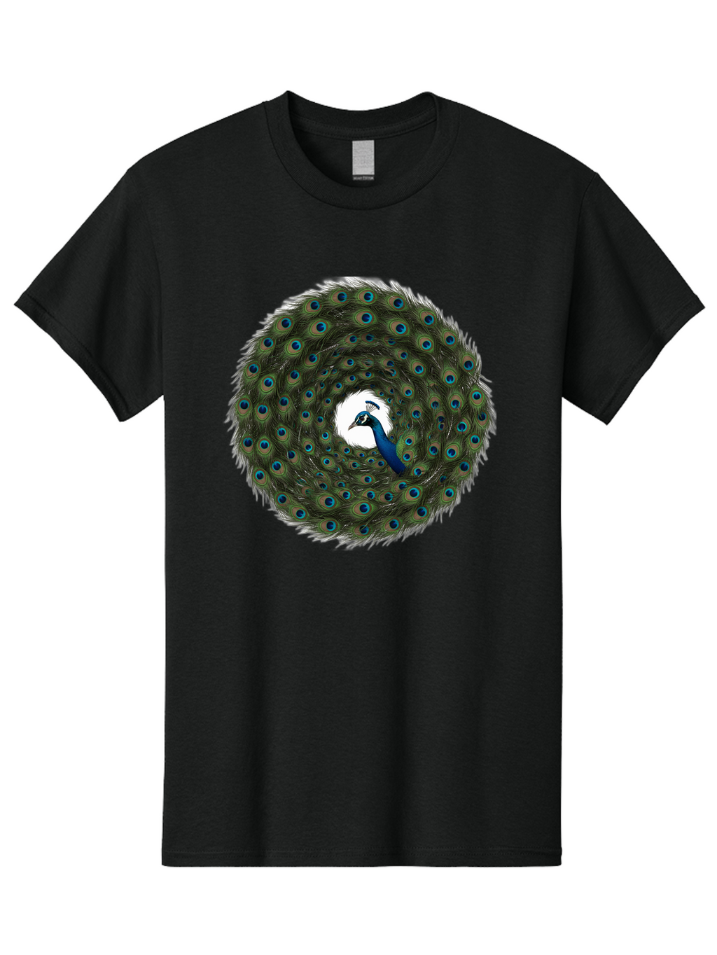 Peacock-Feathers-1 Men'S Graphic Tee, 100% Cotton, Comfortable Casual Summer Wear, Machine Washable, Vintage Camera, Old Camera, Antique Camera, Black Camera, Classic Photography, Photography Equipment, Nostalgic Device, Film Camera, Baj629