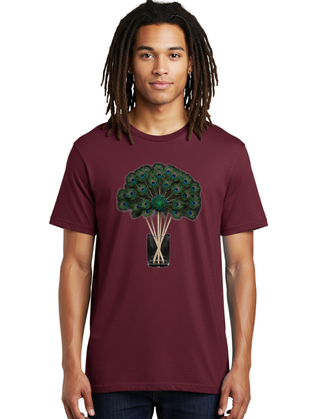 Peacock-Feathers-In-Vase Men'S Graphic Tee, 100% Cotton, Comfortable Casual Summer Wear, Machine Washable, Vintage Camera, Old Camera, Antique Camera, Black Camera, Classic Photography, Photography Equipment, Nostalgic Device, Film Camera, Baj631