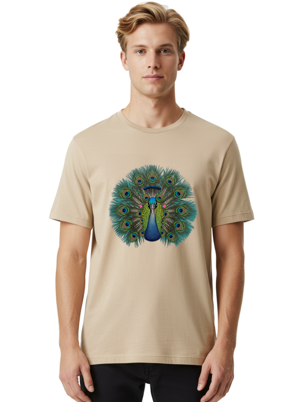 Peacock Men'S Graphic Tee, 100% Cotton, Comfortable Casual Summer Wear, Machine Washable, Vintage Camera, Old Camera, Antique Camera, Black Camera, Classic Photography, Photography Equipment, Nostalgic Device, Film Camera, Camera Art Baj635