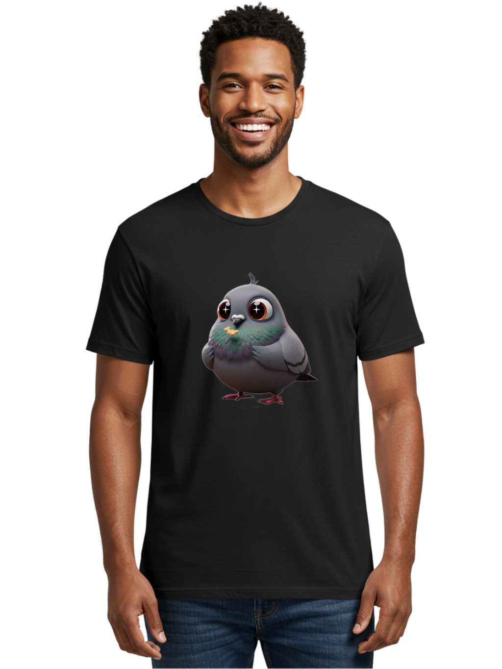 Pigeon-1 Men'S Graphic Tee, 100% Cotton, Comfortable Casual Summer Wear, Machine Washable, Vintage Camera, Old Camera, Antique Camera, Black Camera, Classic Photography, Photography Equipment, Nostalgic Device, Film Camera, Camera Art Baj636