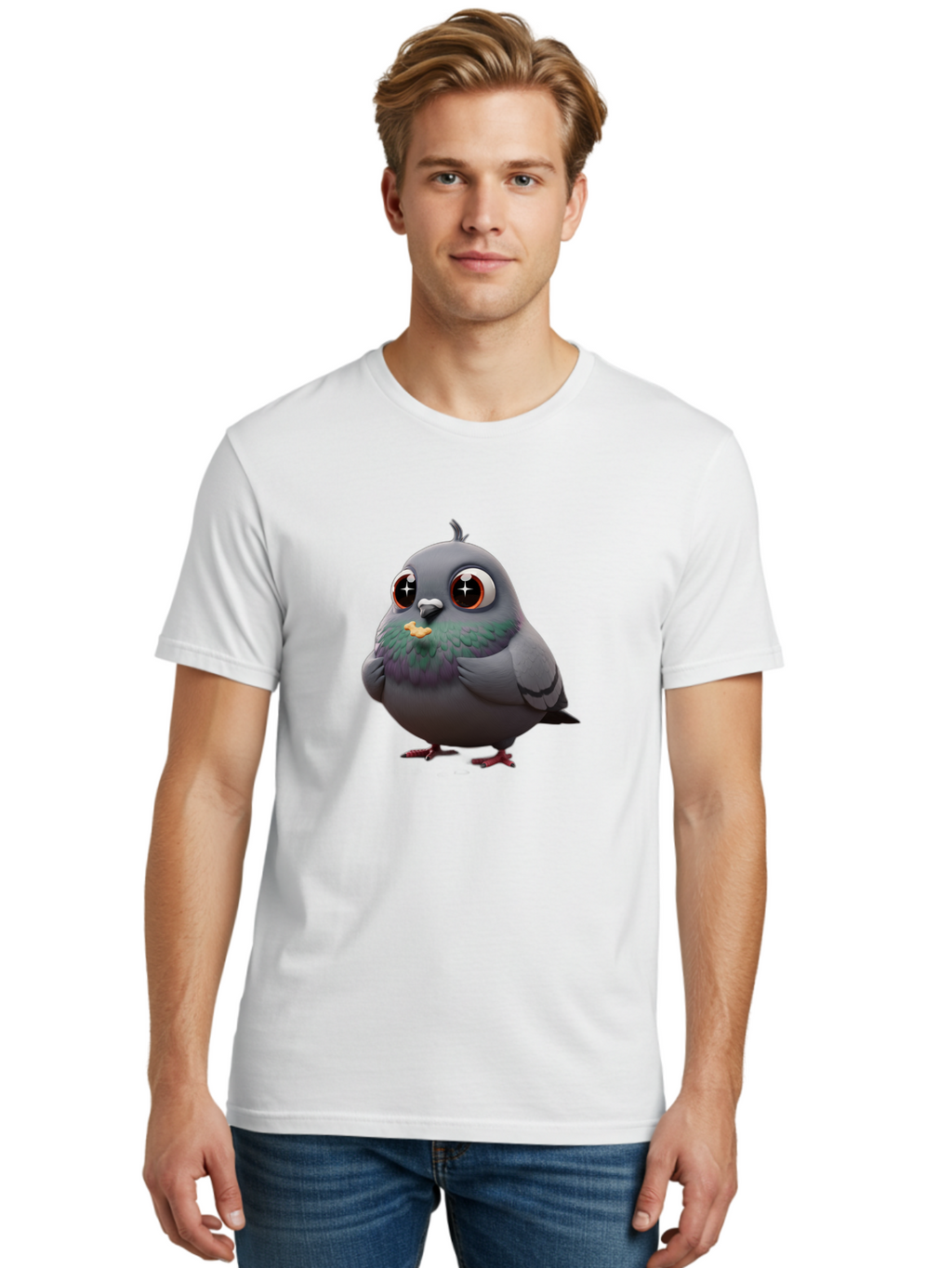 Pigeon-1 Men'S Graphic Tee, 100% Cotton, Comfortable Casual Summer Wear, Machine Washable, Vintage Camera, Old Camera, Antique Camera, Black Camera, Classic Photography, Photography Equipment, Nostalgic Device, Film Camera, Camera Art Baj636