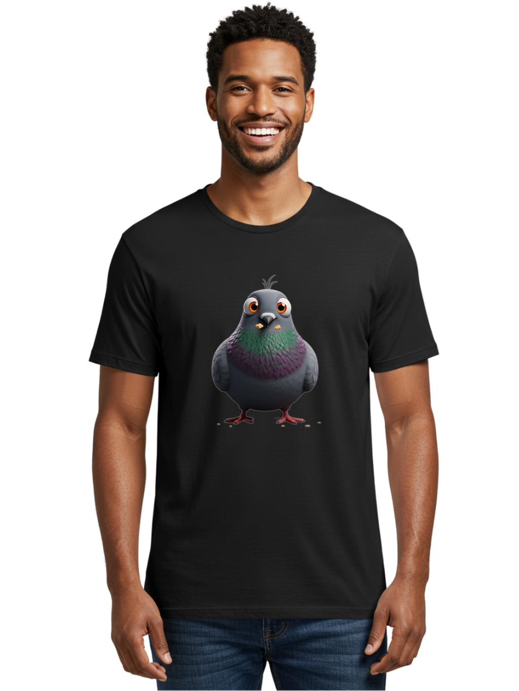 Pigeon-2 Men'S Graphic Tee, 100% Cotton, Comfortable Casual Summer Wear, Machine Washable, Vintage Camera, Old Camera, Antique Camera, Black Camera, Classic Photography, Photography Equipment, Nostalgic Device, Film Camera, Camera Art Baj637