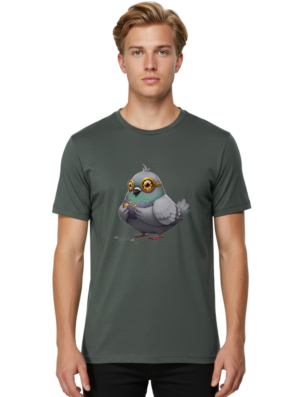 Pigeon-Goggles Men'S Graphic Tee, 100% Cotton, Comfortable Casual Summer Wear, Machine Washable, Vintage Camera, Old Camera, Antique Camera, Black Camera, Classic Photography, Photography Equipment, Nostalgic Device, Film Camera, Camera Art Baj640