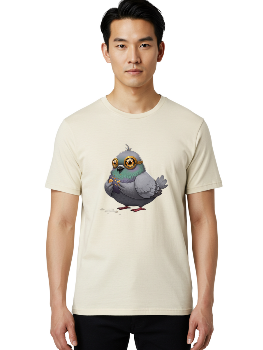 Pigeon-Goggles Men'S Graphic Tee, 100% Cotton, Comfortable Casual Summer Wear, Machine Washable, Vintage Camera, Old Camera, Antique Camera, Black Camera, Classic Photography, Photography Equipment, Nostalgic Device, Film Camera, Camera Art Baj640