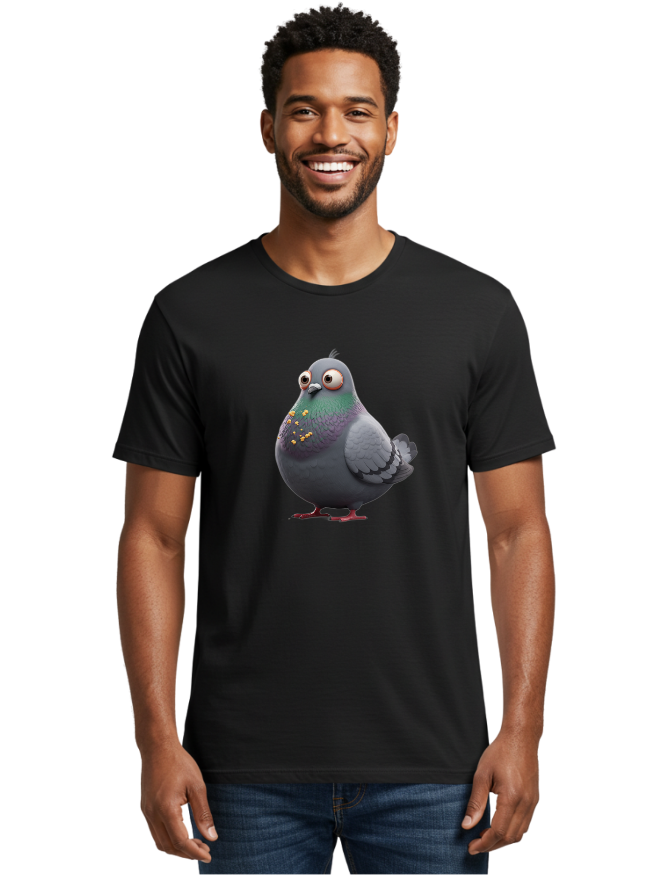 Pigeon-With-Big-Eyes Men'S Graphic Tee, 100% Cotton, Comfortable Casual Summer Wear, Machine Washable, Vintage Camera, Old Camera, Antique Camera, Black Camera, Classic Photography, Photography Equipment, Nostalgic Device, Film Camera, Baj642
