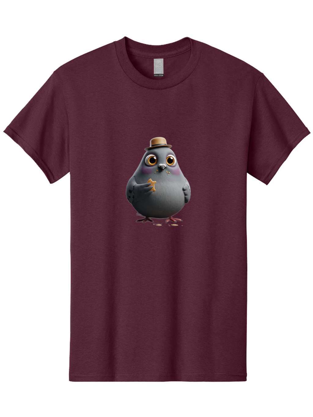 Pigeon-With-Hat Men'S Graphic Tee, 100% Cotton, Comfortable Casual Summer Wear, Machine Washable, Vintage Camera, Old Camera, Antique Camera, Black Camera, Classic Photography, Photography Equipment, Nostalgic Device, Film Camera, Camera Art Baj644