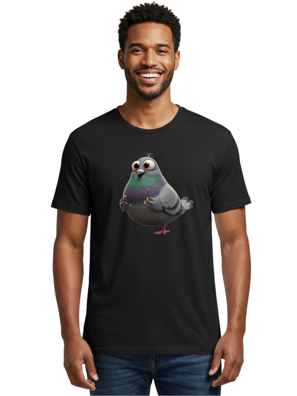 Pigeon Men'S Graphic Tee, 100% Cotton, Comfortable Casual Summer Wear, Machine Washable, Vintage Camera, Old Camera, Antique Camera, Black Camera, Classic Photography, Photography Equipment, Nostalgic Device, Film Camera, Camera Art Baj647