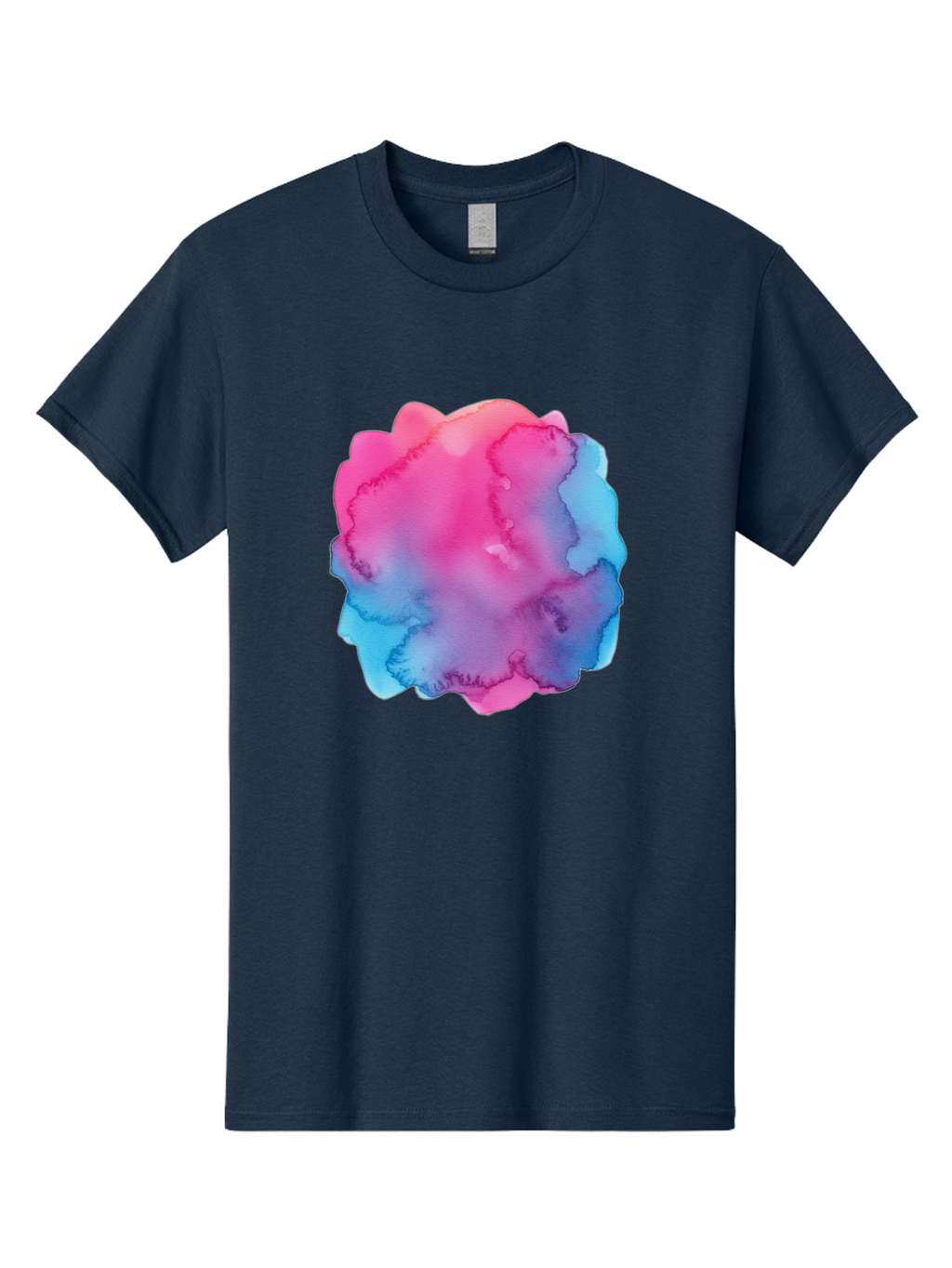 Pink-Blue-Watercolor-Splash Men'S Graphic Tee, 100% Cotton, Comfortable Casual Summer Wear, Machine Washable, Vintage Camera, Old Camera, Antique Camera, Black Camera, Classic Photography, Photography Equipment, Nostalgic Device, Film Camera, Baj658