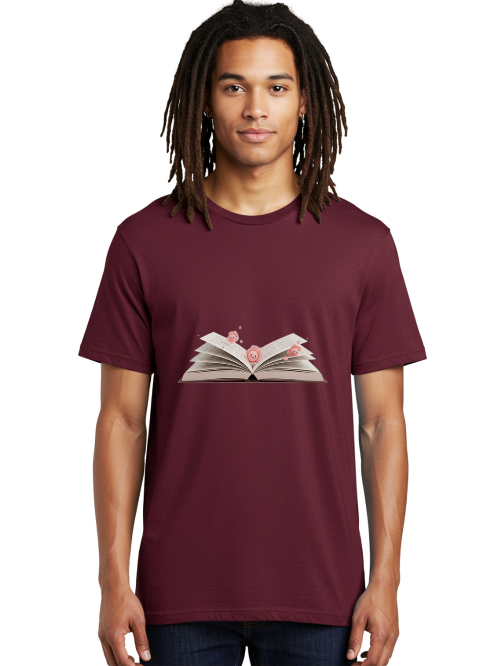 Pink-Characters-Flying-Out-Of-Book Men'S Graphic Tee, 100% Cotton, Comfortable Casual Summer Wear, Machine Washable, Vintage Camera, Old Camera, Antique Camera, Black Camera, Classic Photography, Photography Equipment, Nostalgic Device, Baj660
