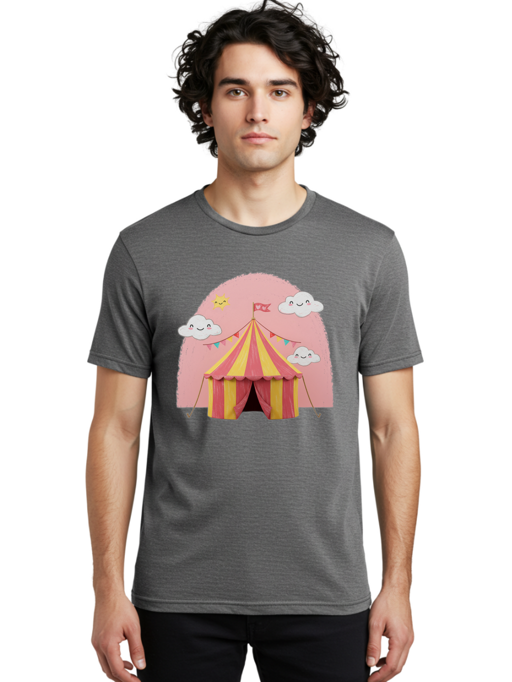 Pink-Circus-Tent Men'S Graphic Tee, 100% Cotton, Comfortable Casual Summer Wear, Machine Washable, Vintage Camera, Old Camera, Antique Camera, Black Camera, Classic Photography, Photography Equipment, Nostalgic Device, Film Camera, Camera Art Baj661
